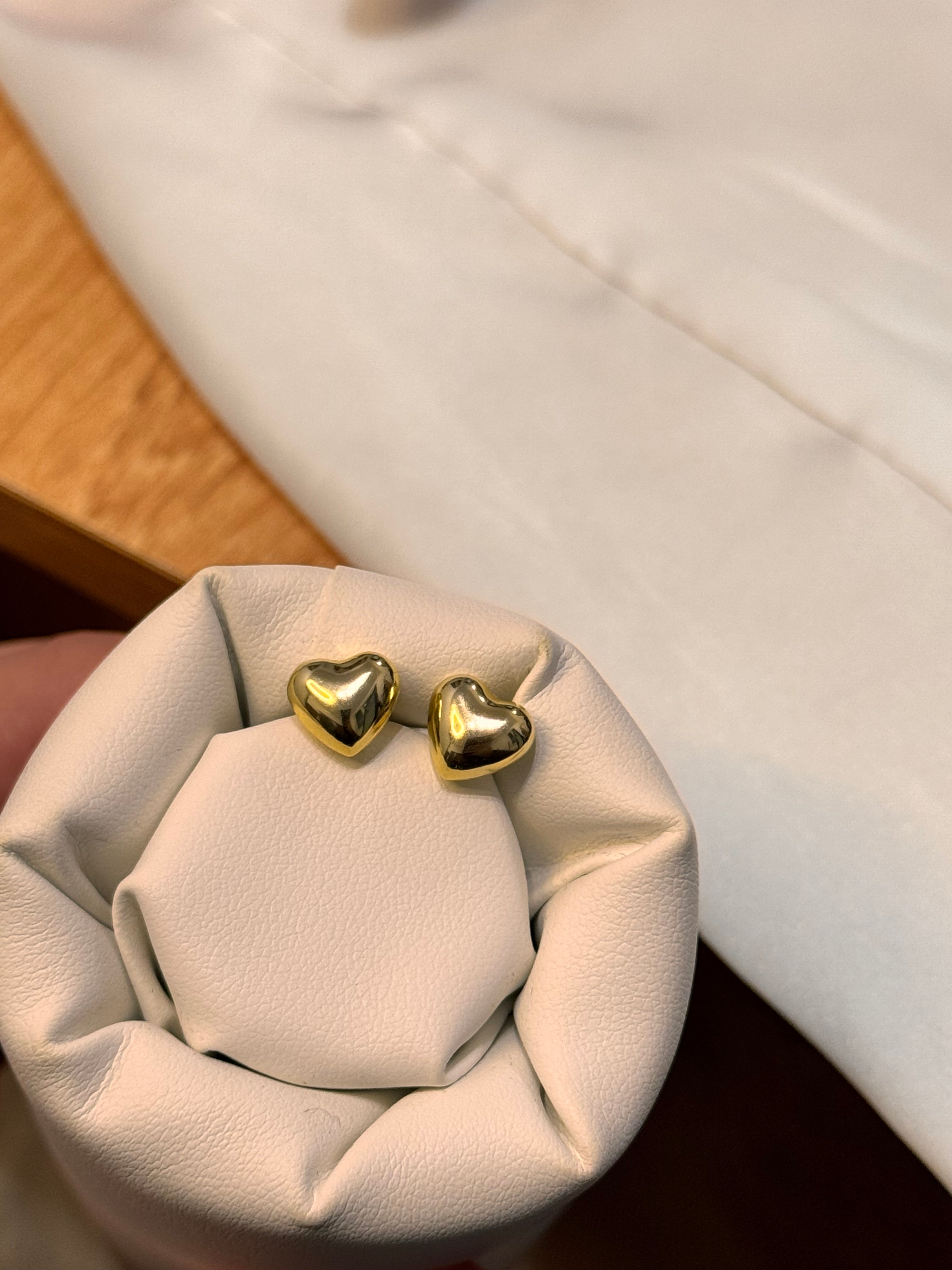 Orecchini Cuore Bombato