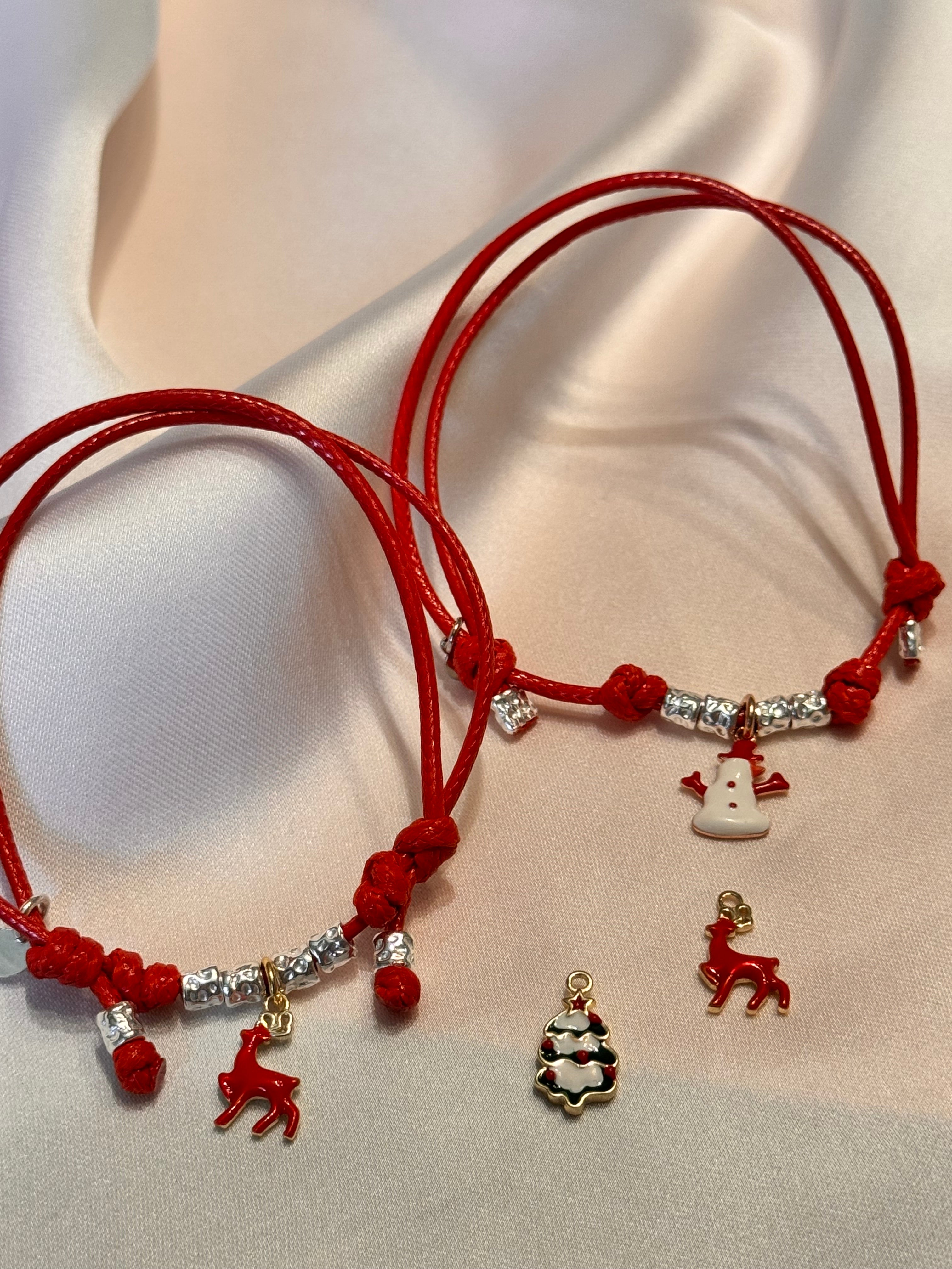 Bracciale Cordoncino Natalizio