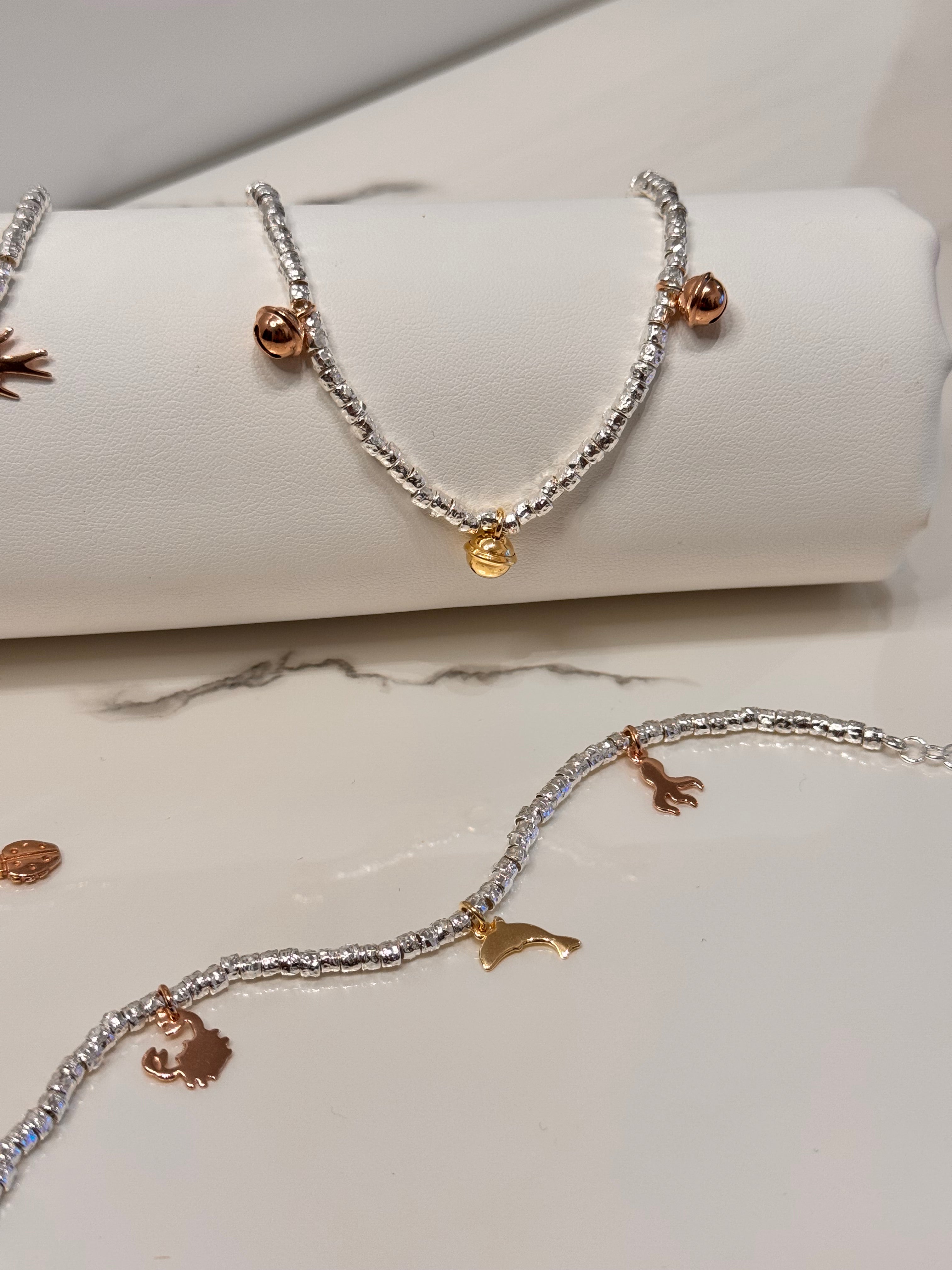 Box Bracciali Charm Rosa - Gold