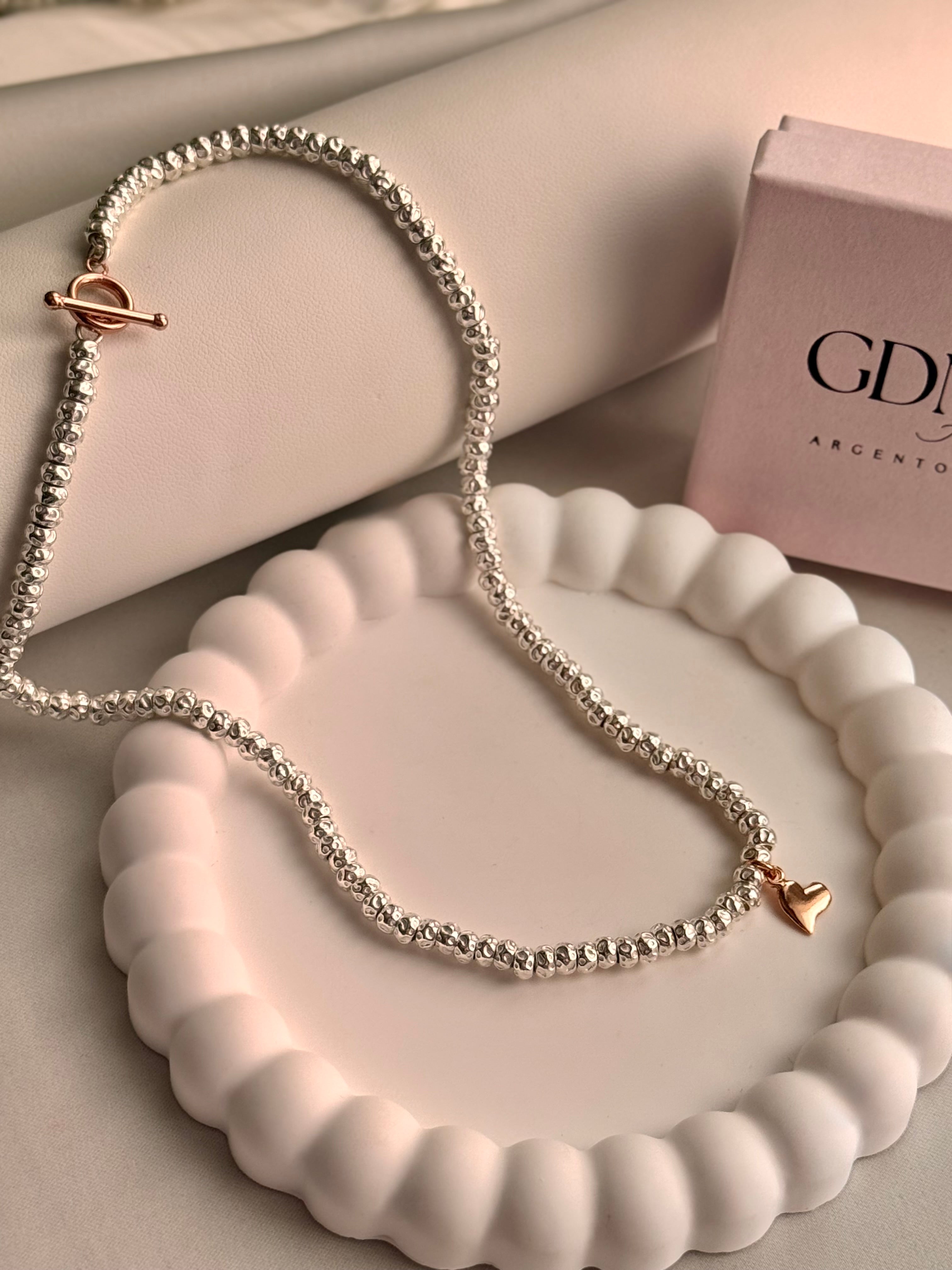 CREA LA TUA COLLANA GRANELLI BOMBATI E TONDEGGIANTI - Argento e Rosa