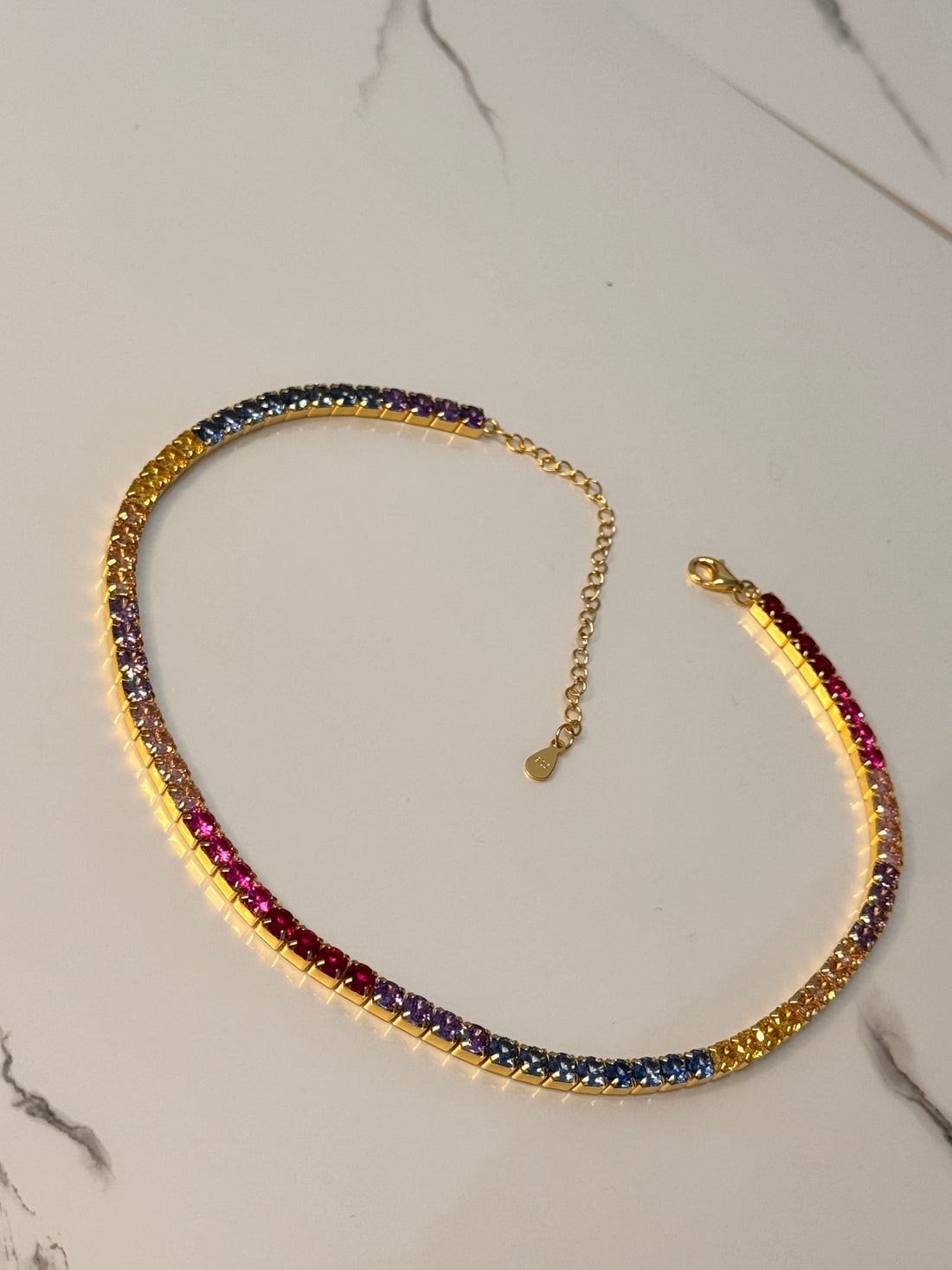 Collana Tennis Multicolor