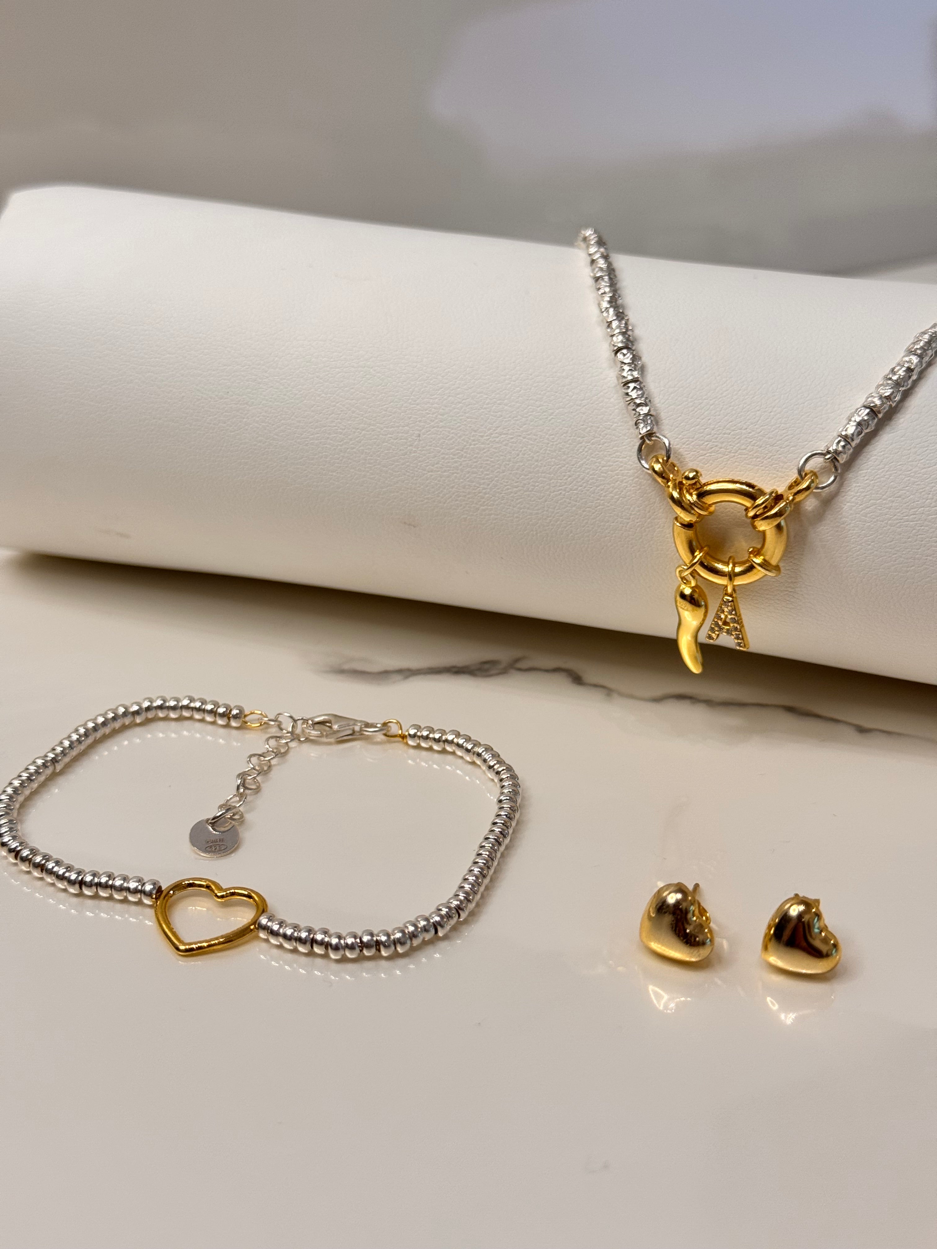 Orecchini Cuore Bombato