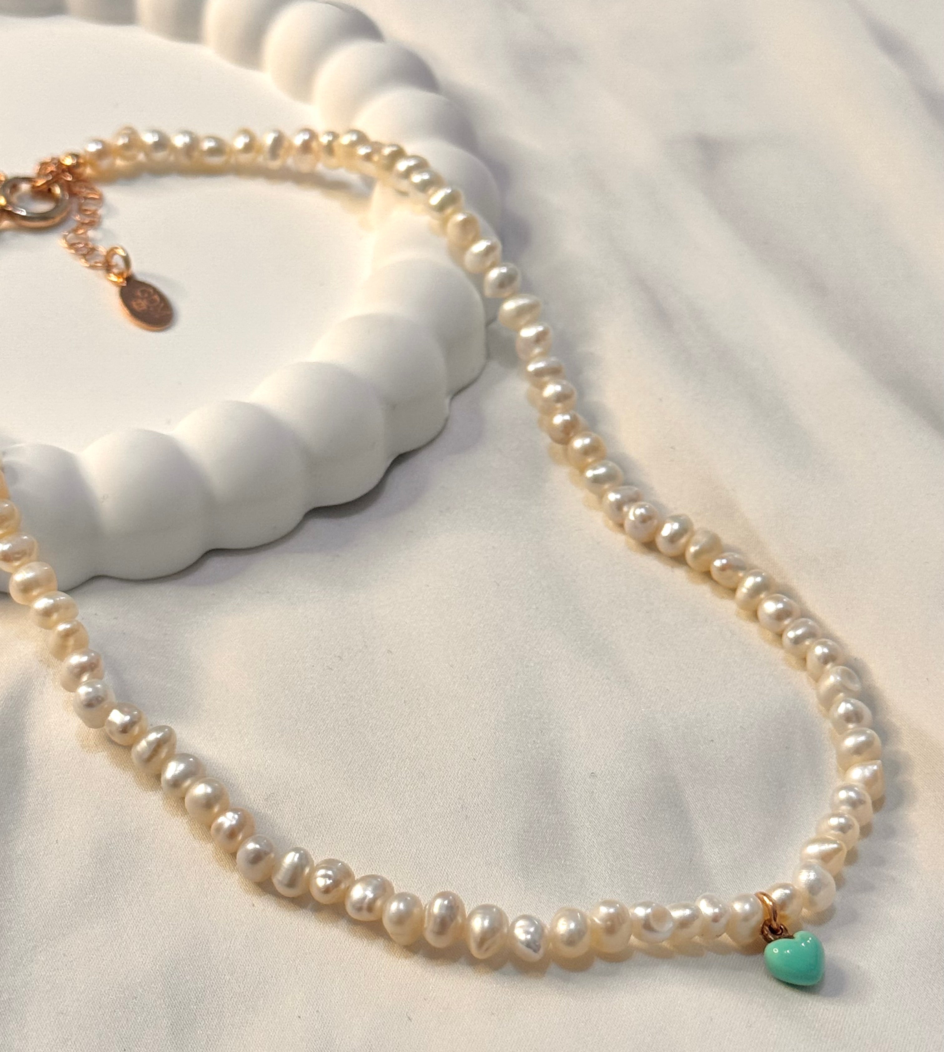 CREA LA TUA COLLANA PERLE DI FIUME - charms rosa