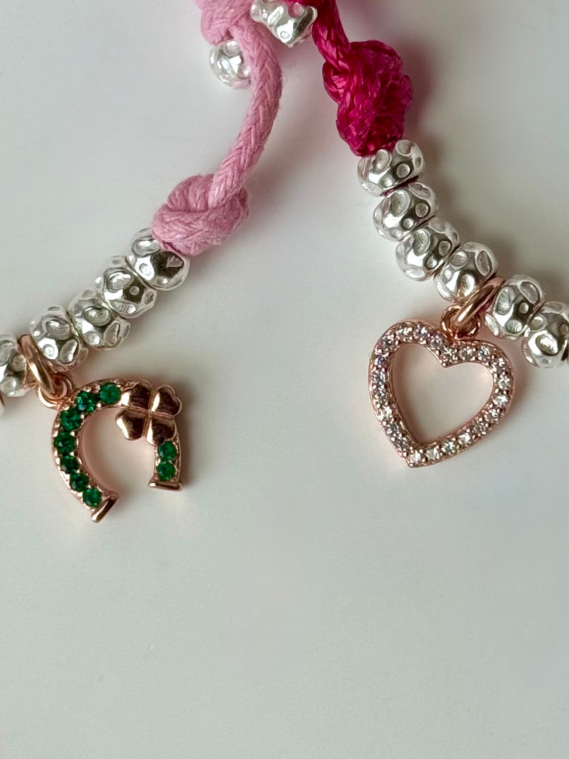 CREA LA TUA COLLANA GRANELLI BOMBATI E TONDEGGIANTI - Argento e Rosa