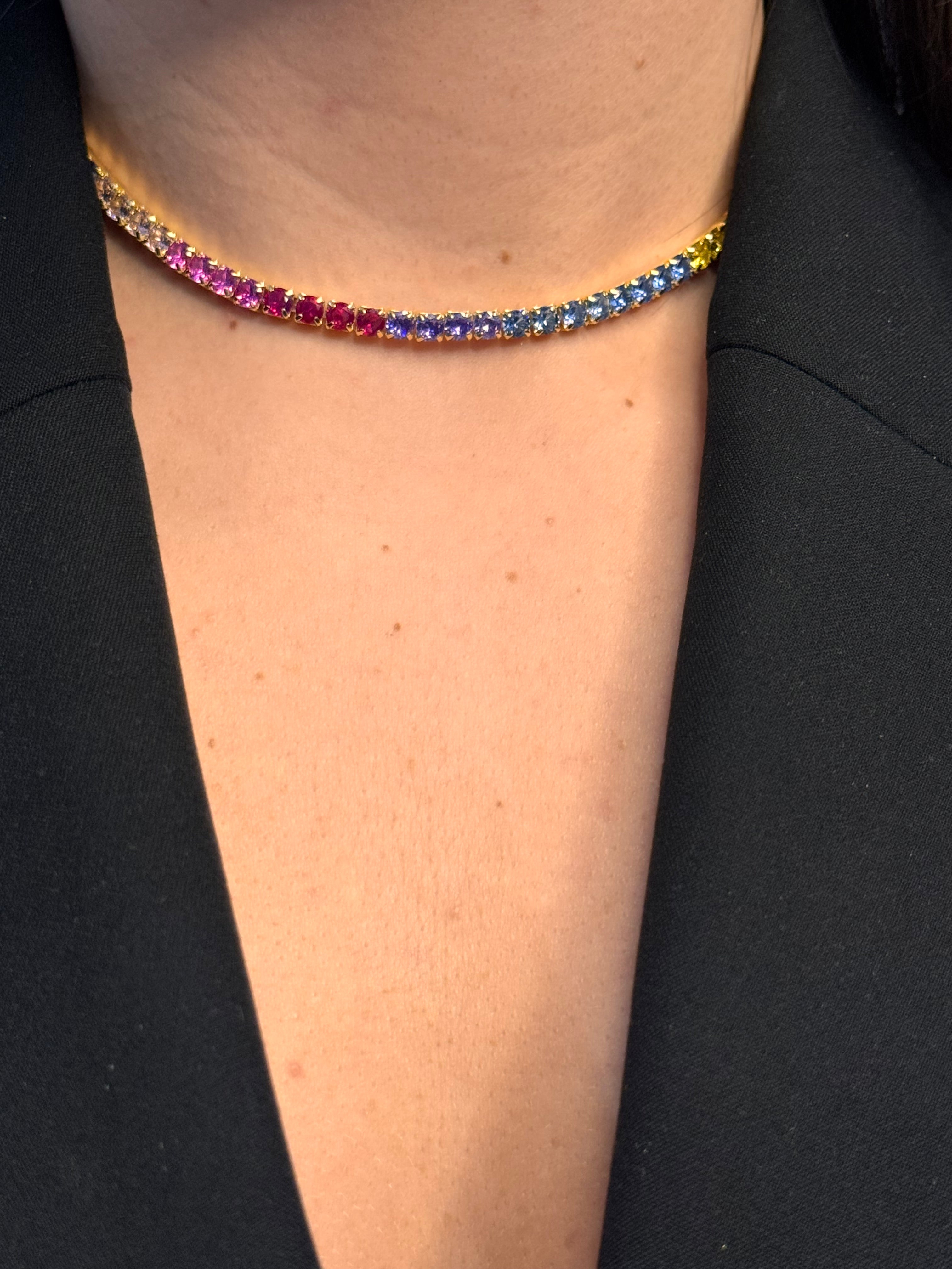 Collana Tennis Multicolor