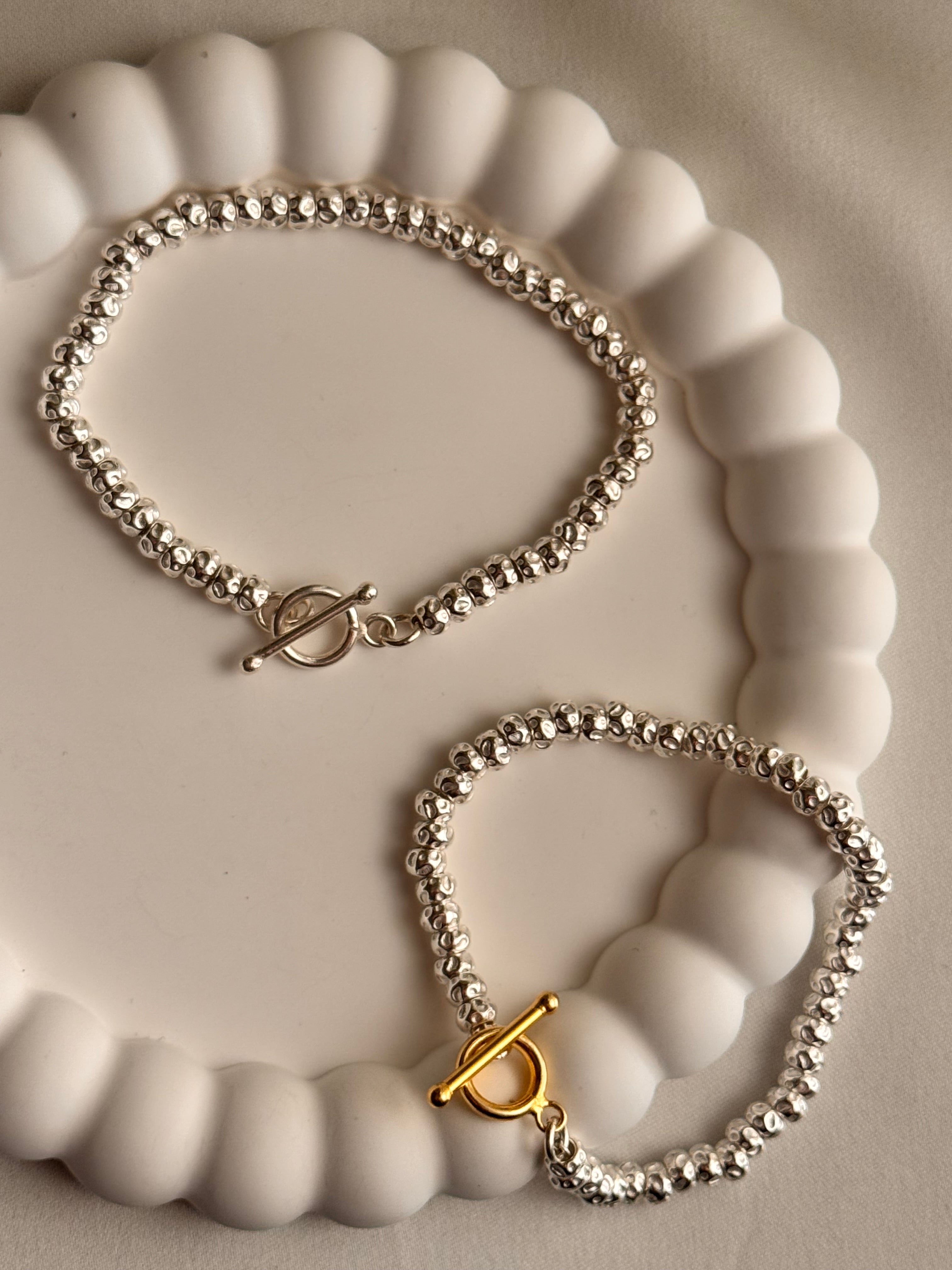 CREA IL TUO BRACCIALE GRANELLI BOMBATI E TONDEGGIANTI - Argento e Oro