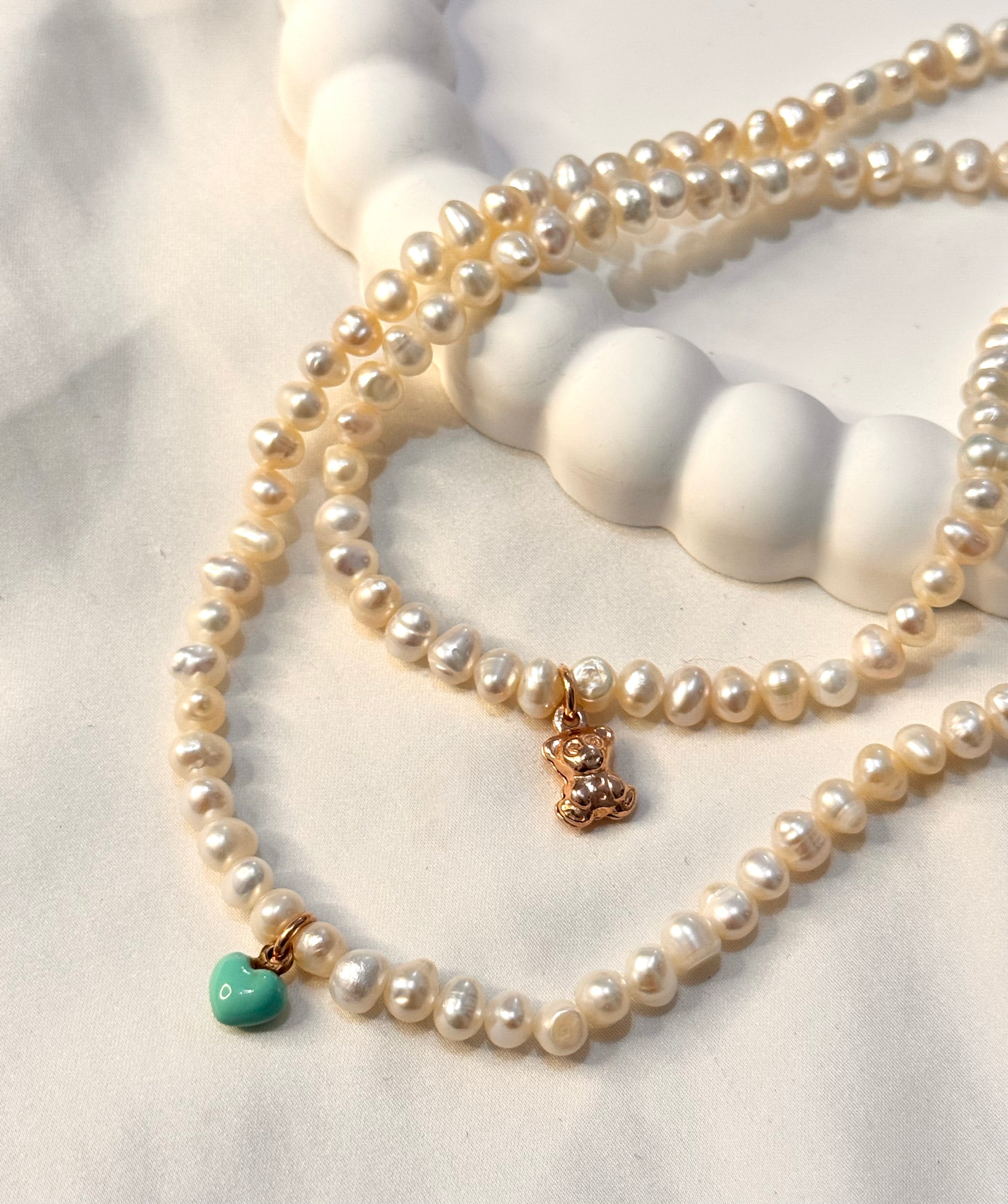 CREA LA TUA COLLANA PERLE DI FIUME - charms rosa