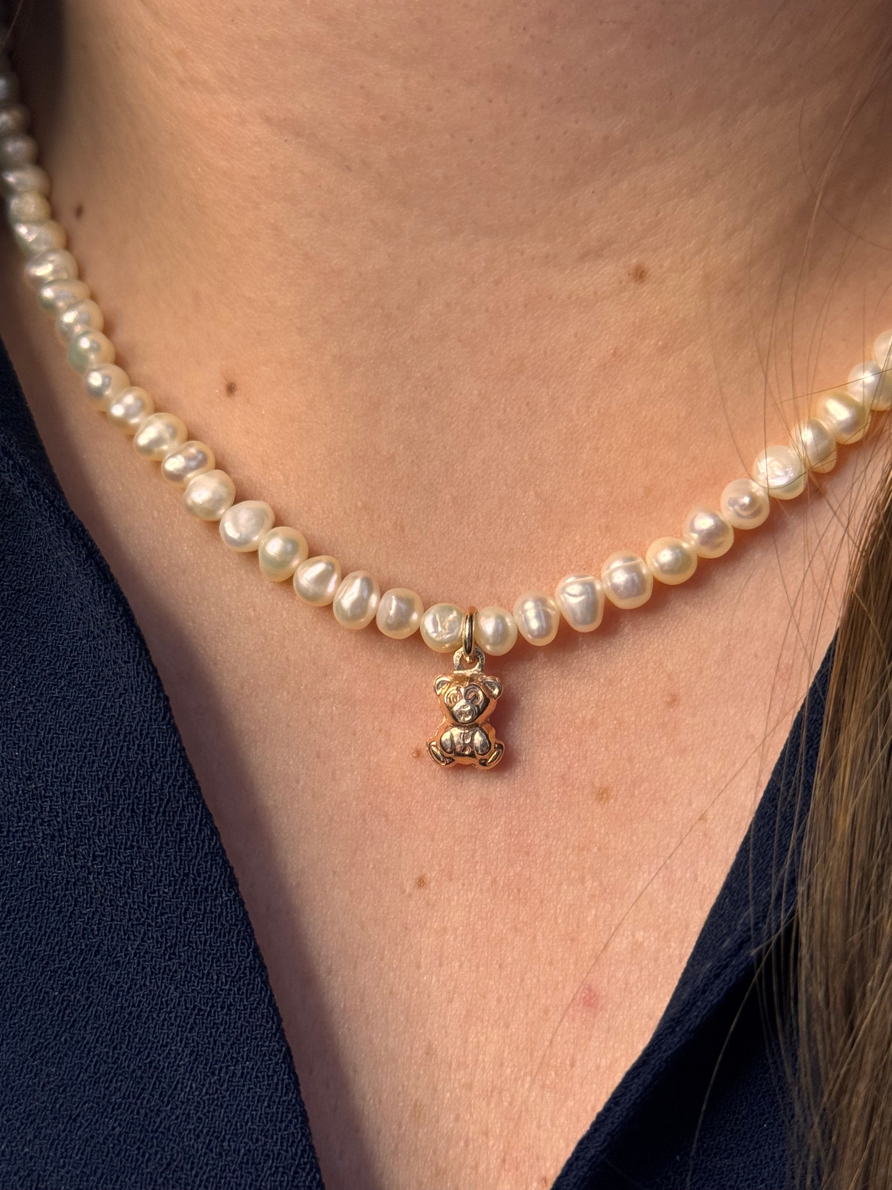 CREA LA TUA COLLANA PERLE DI FIUME - charms rosa