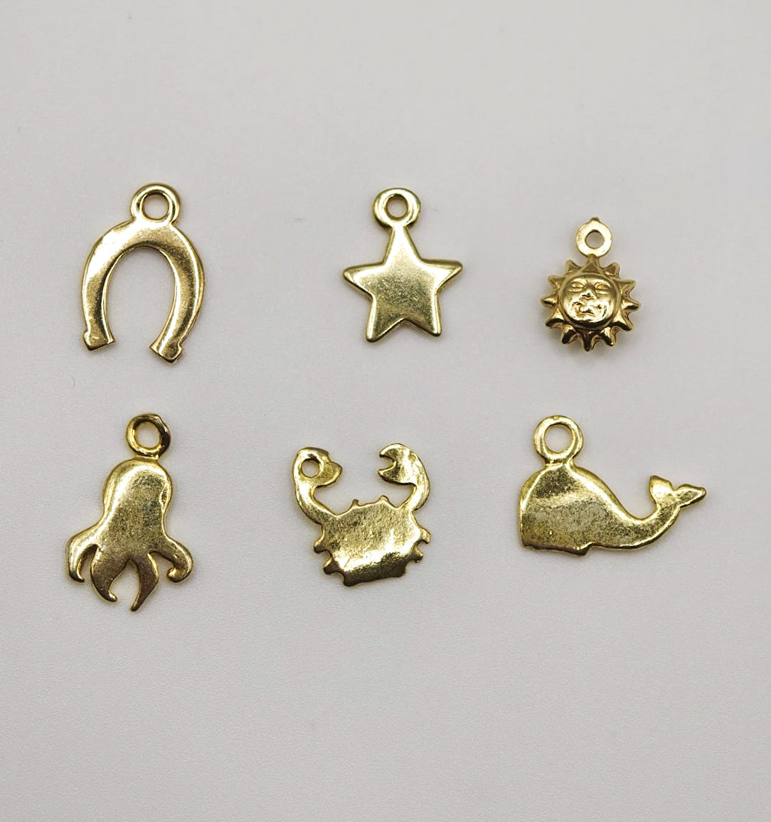 Collana Granelli Bombati Argento e Oro e Charms