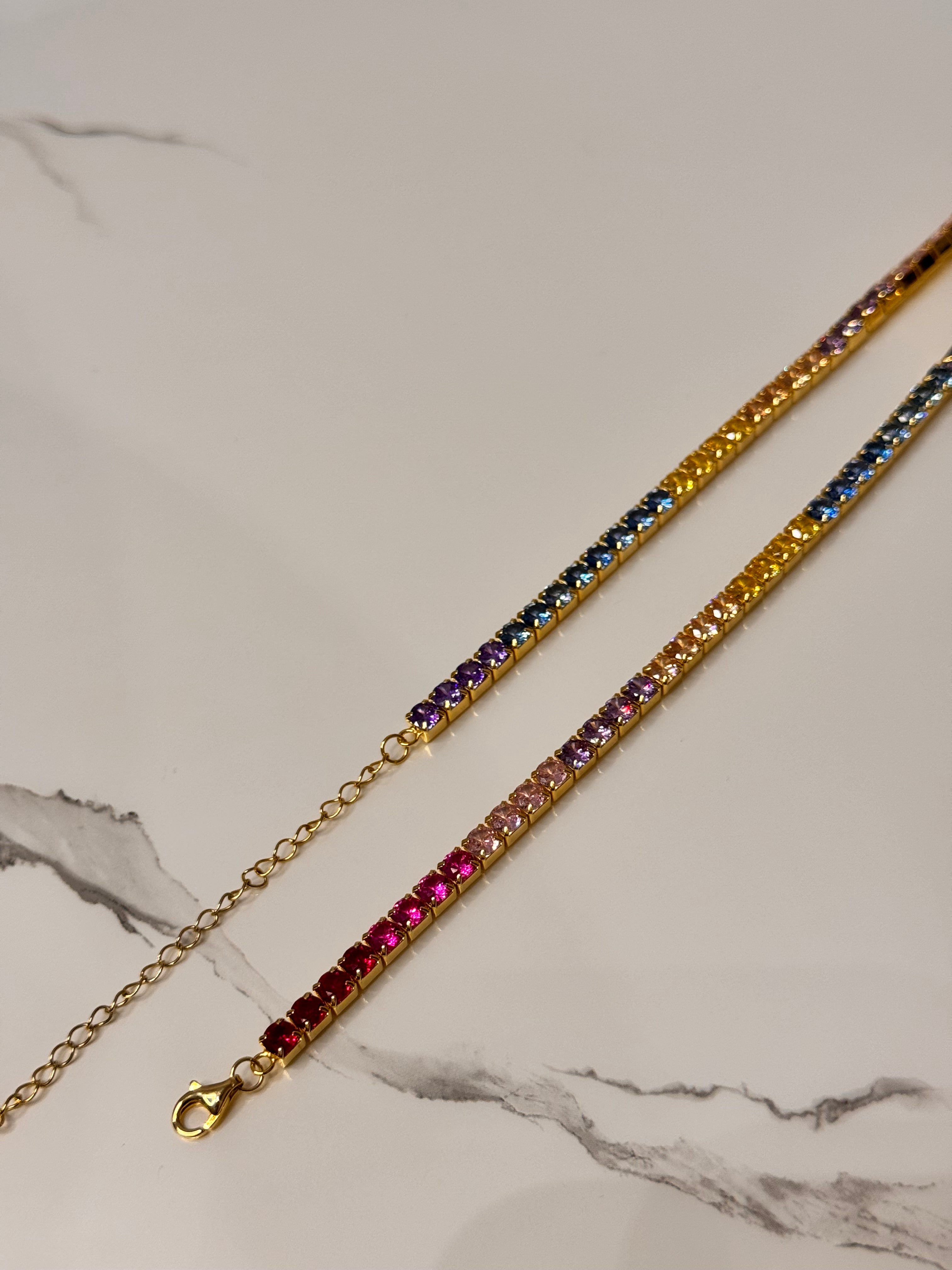 Collana Tennis Multicolor