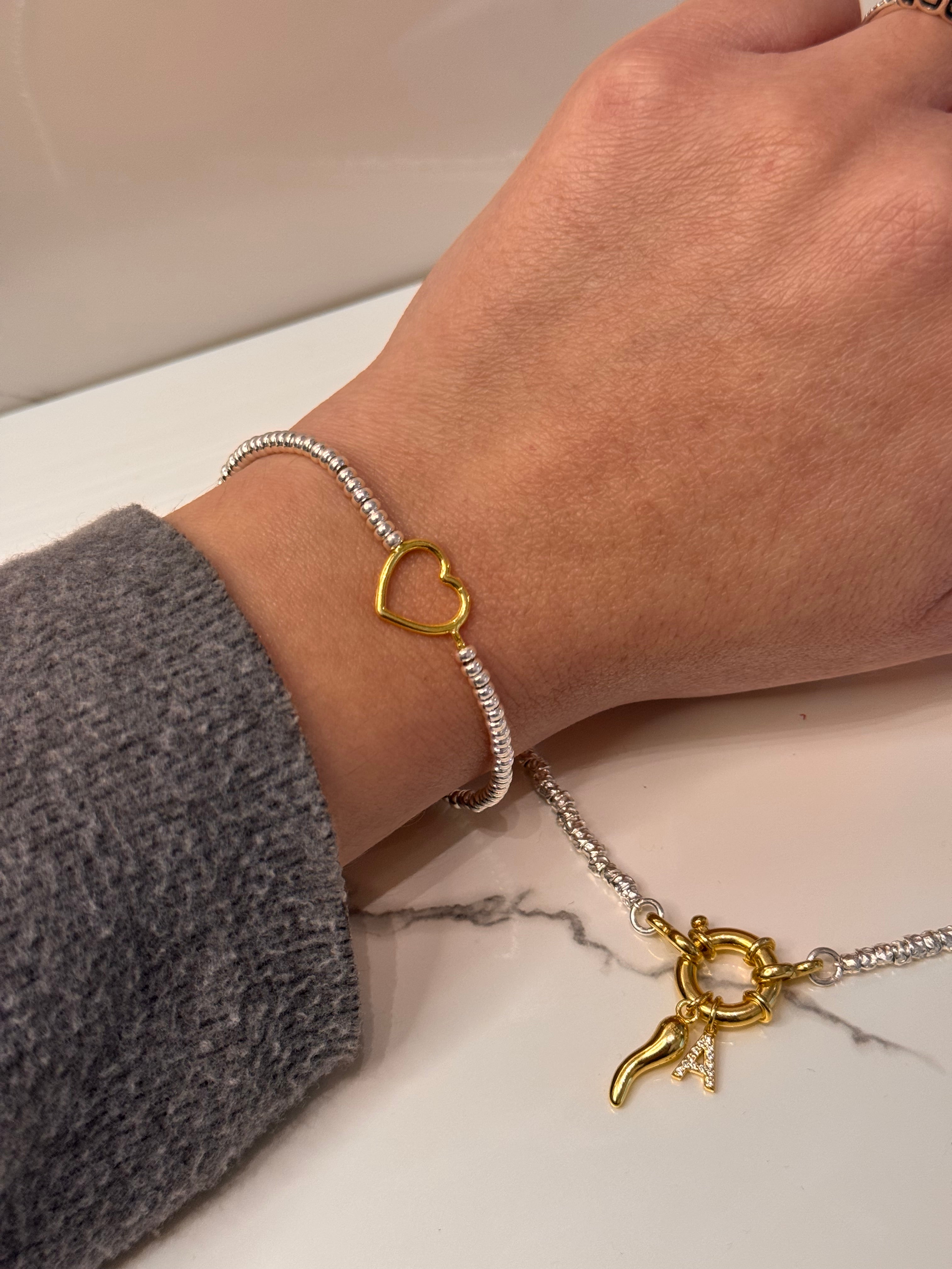 Bracciale Rondelline e Stella - Cuore