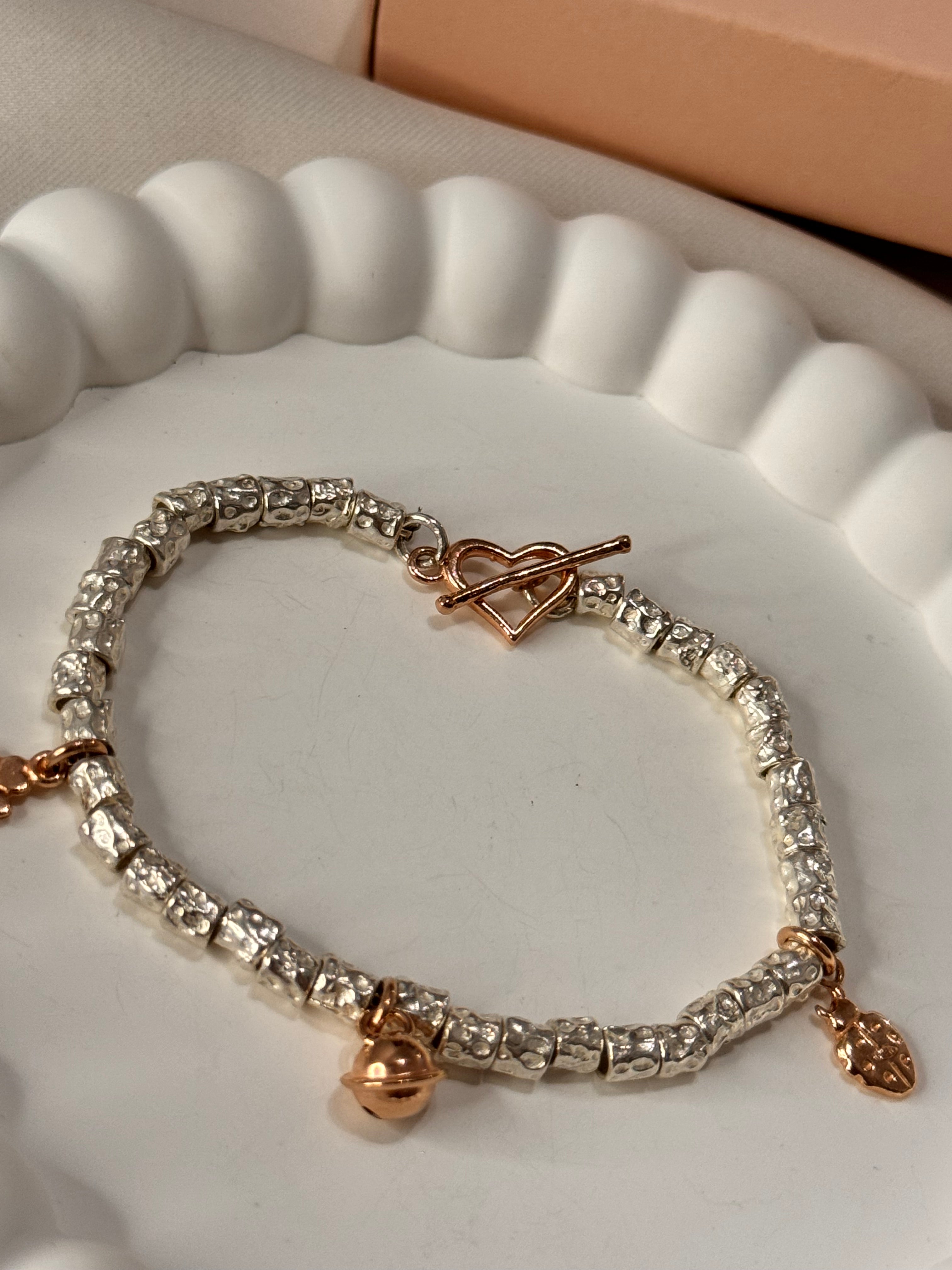 CREA IL TUO BRACCIALE GRANELLI - charms rosa