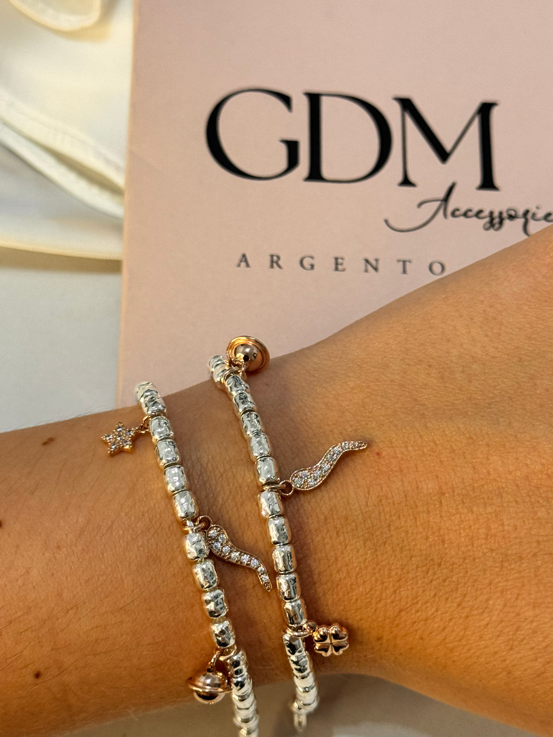 Bracciale Pepite e Cornino con Zirconi