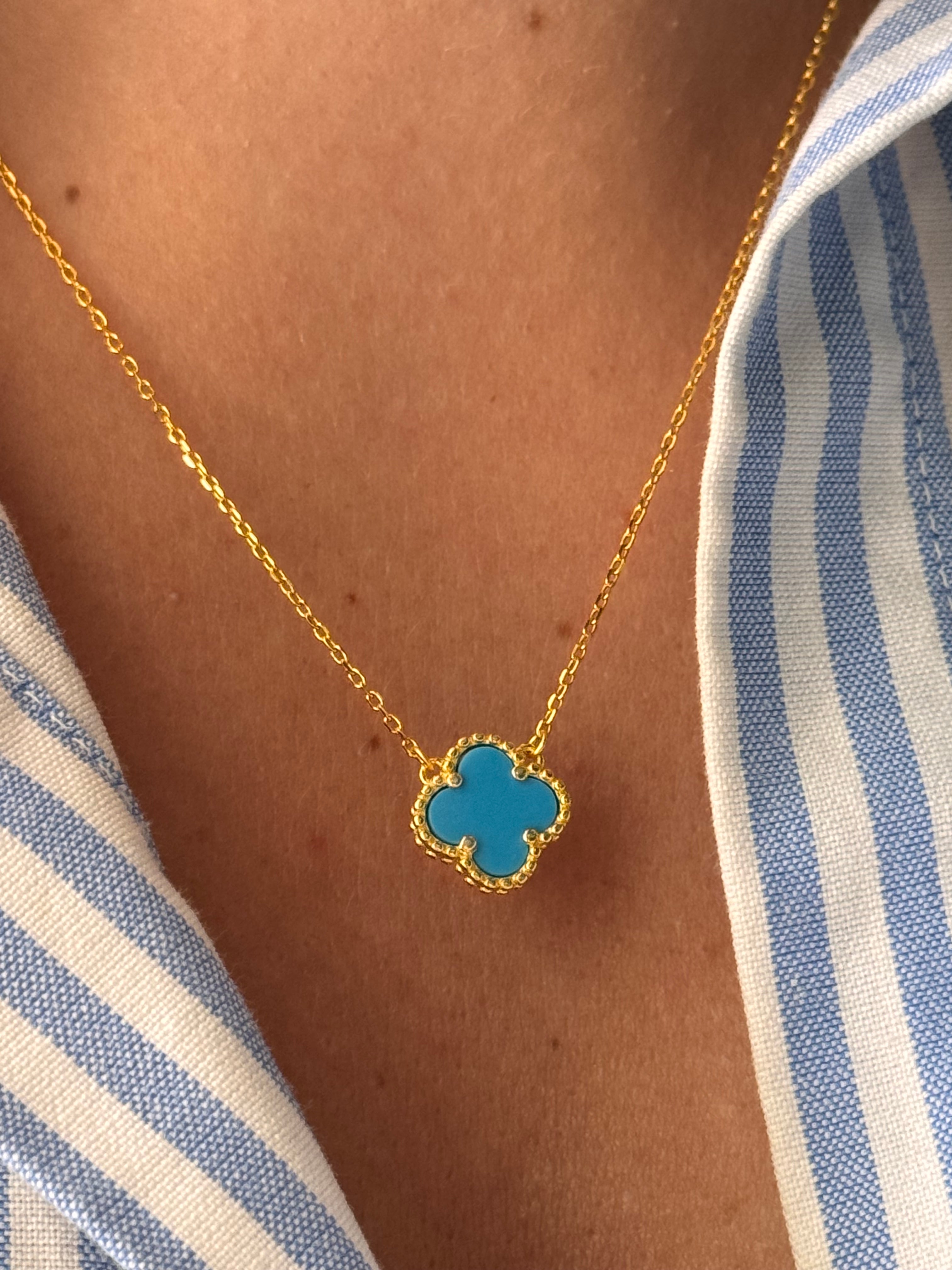 Collana Fiore Turchese