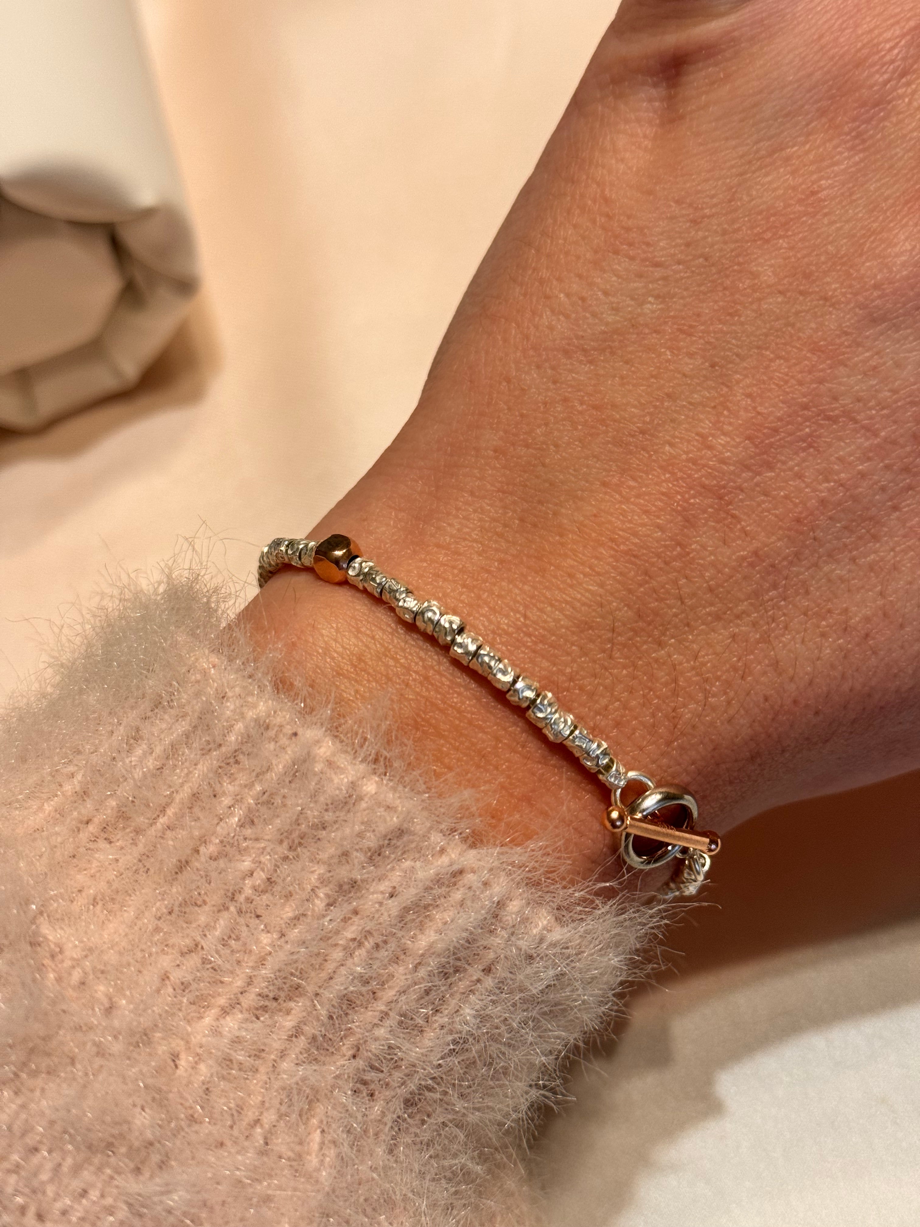 Bracciale Granelli e Cubetti