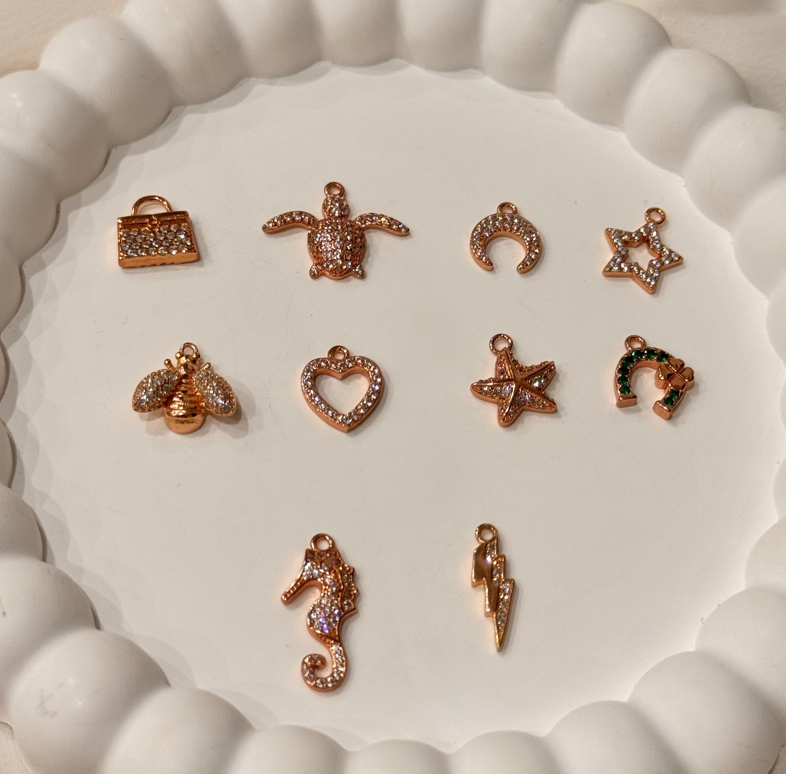 Crea il Tuo Bracciale - Charms Rosa e Oro