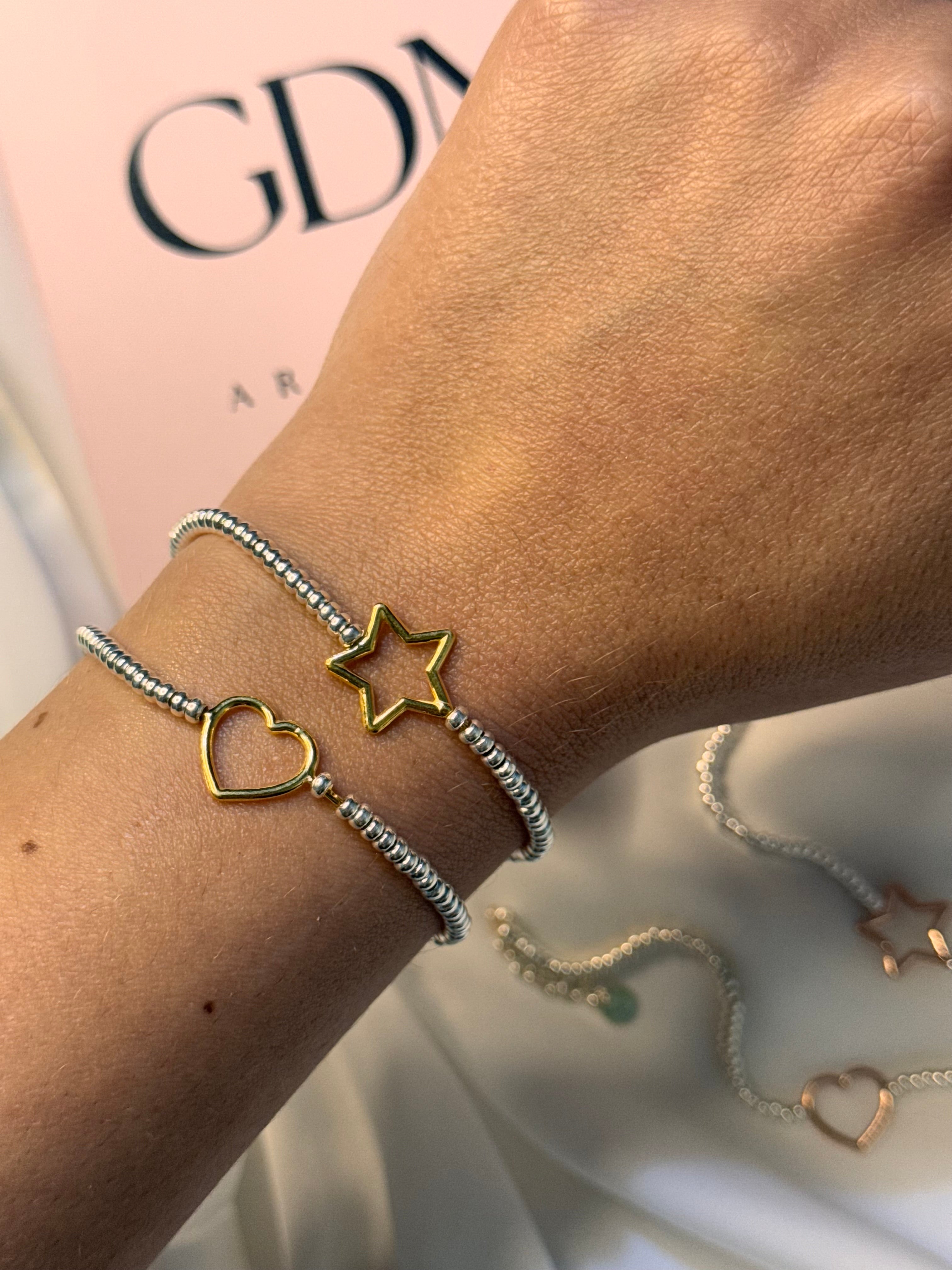 Bracciale Rondelline e Stella - Cuore