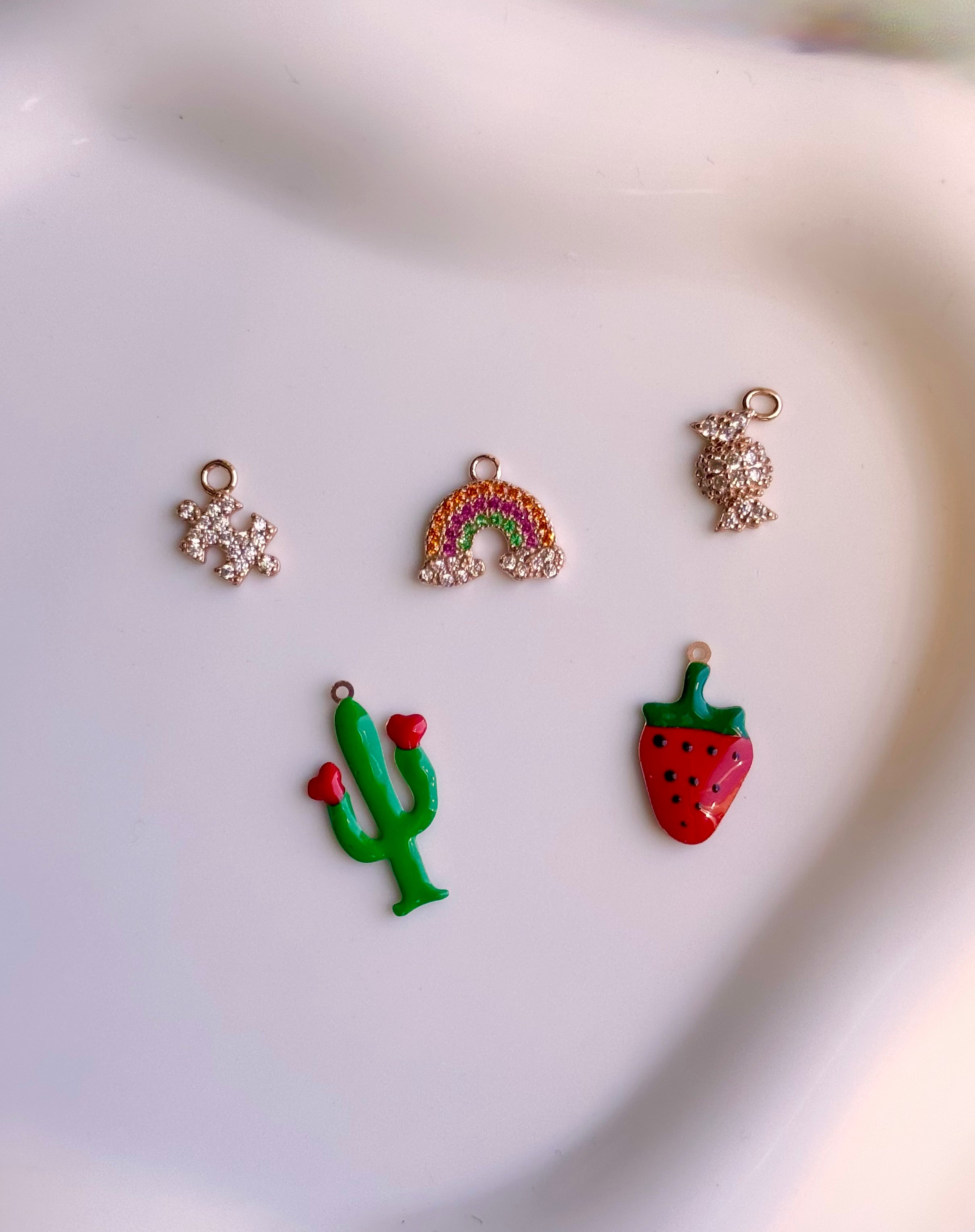 Crea il Tuo Orecchino - Charms Rosa