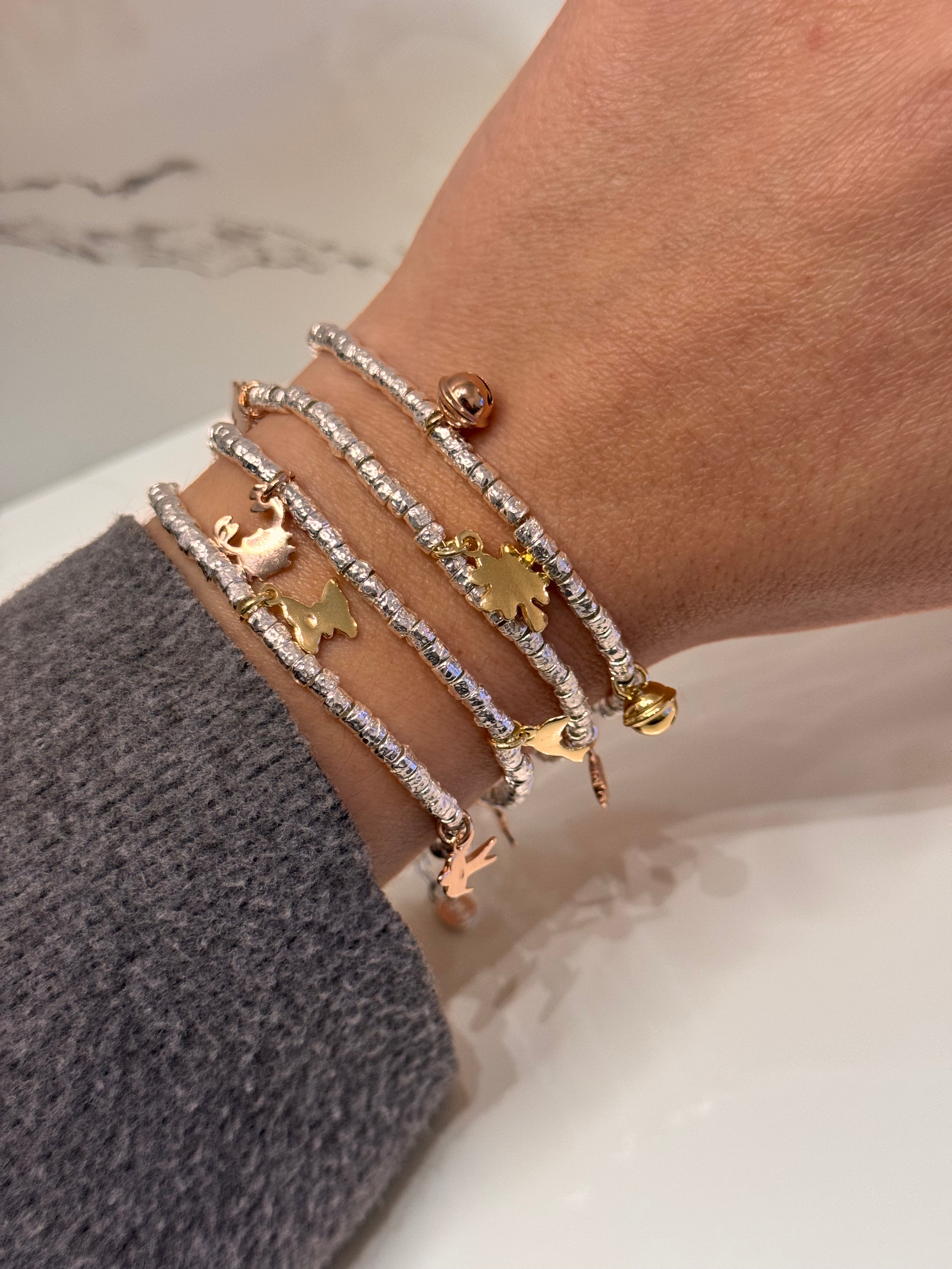 Box Bracciali Charm Rosa - Gold