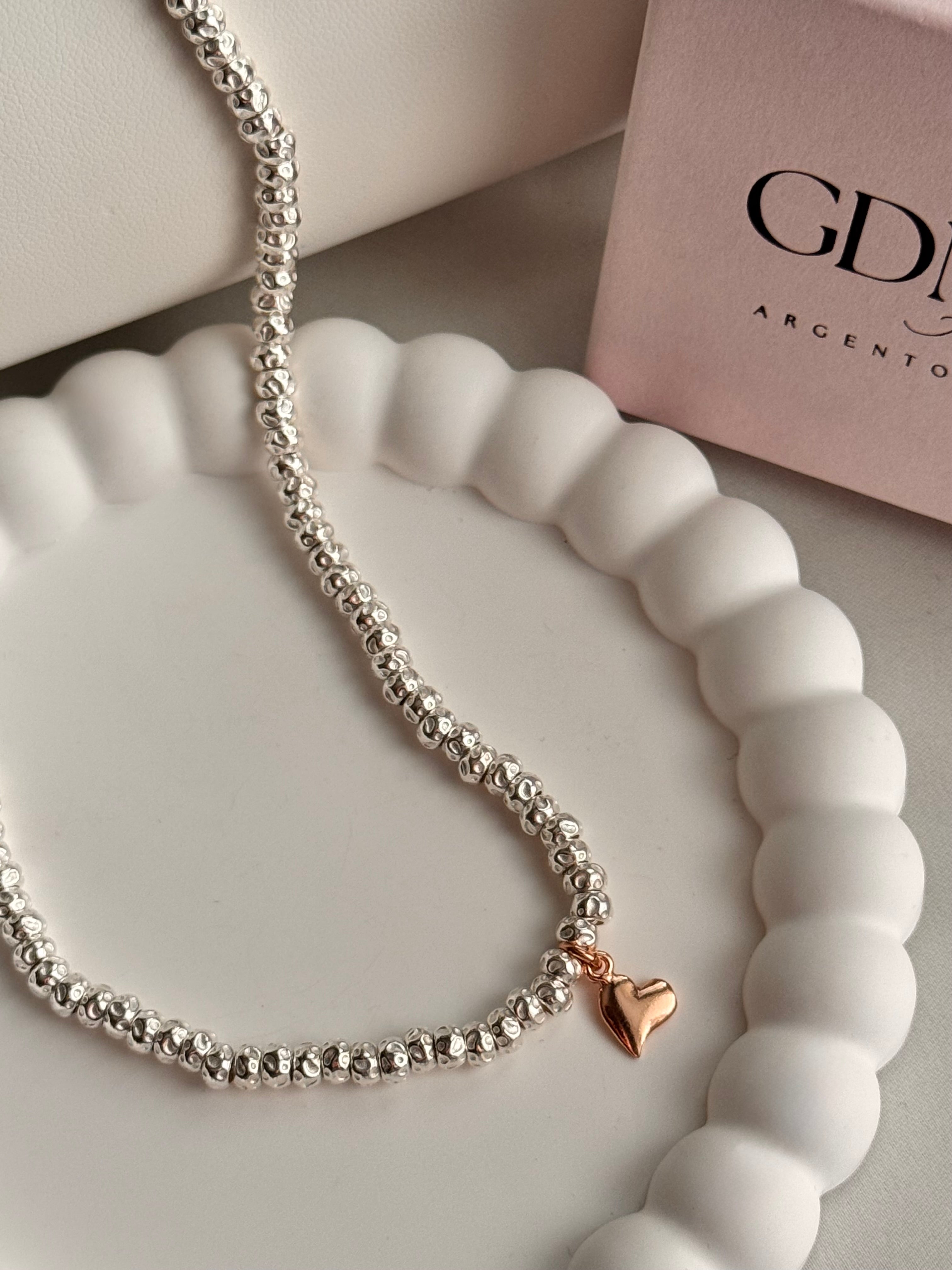 CREA LA TUA COLLANA GRANELLI BOMBATI E TONDEGGIANTI - Argento e Rosa