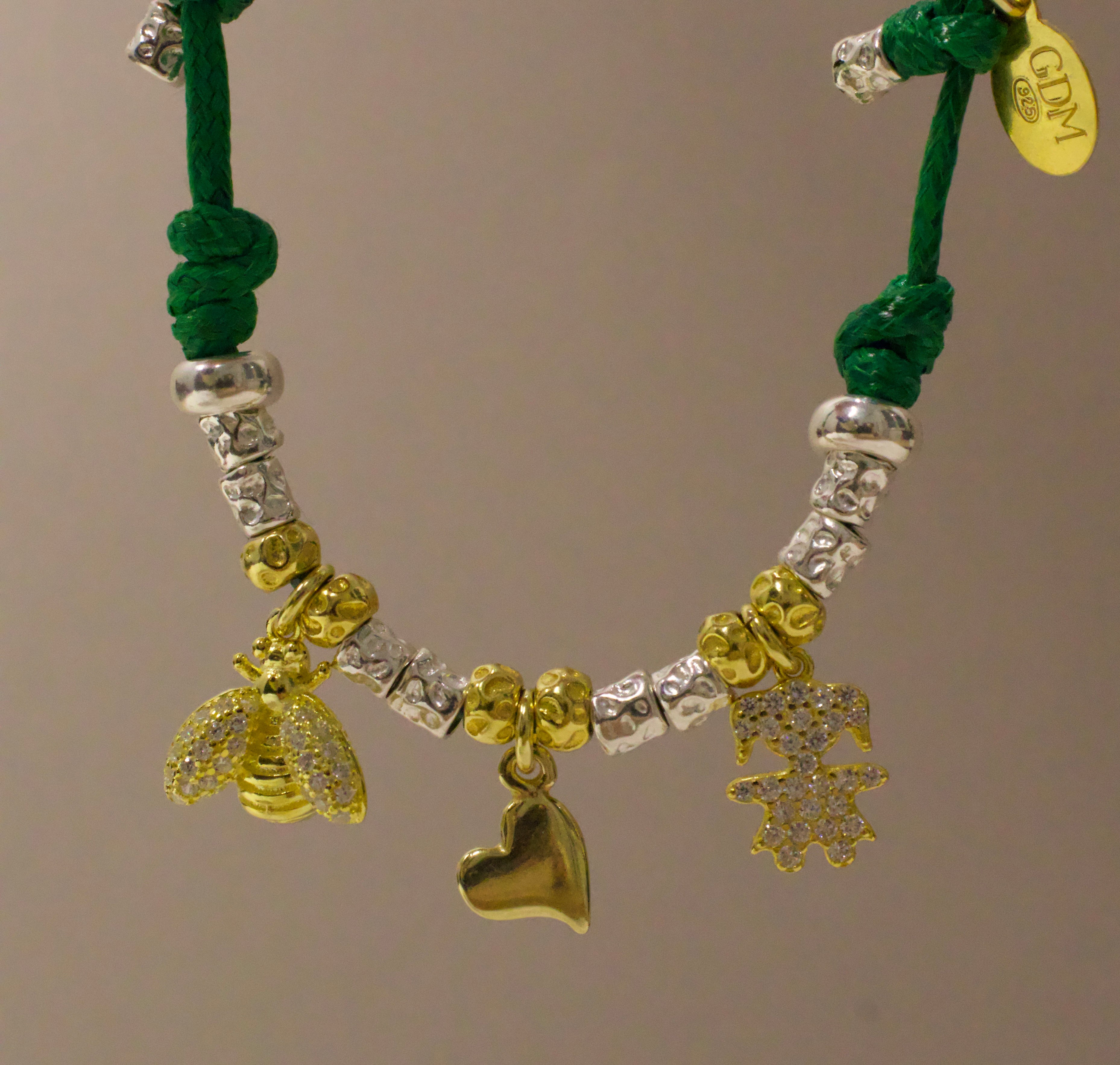 CREA LA TUA COLLANA CORDONCINO - Granelli e Charms Oro