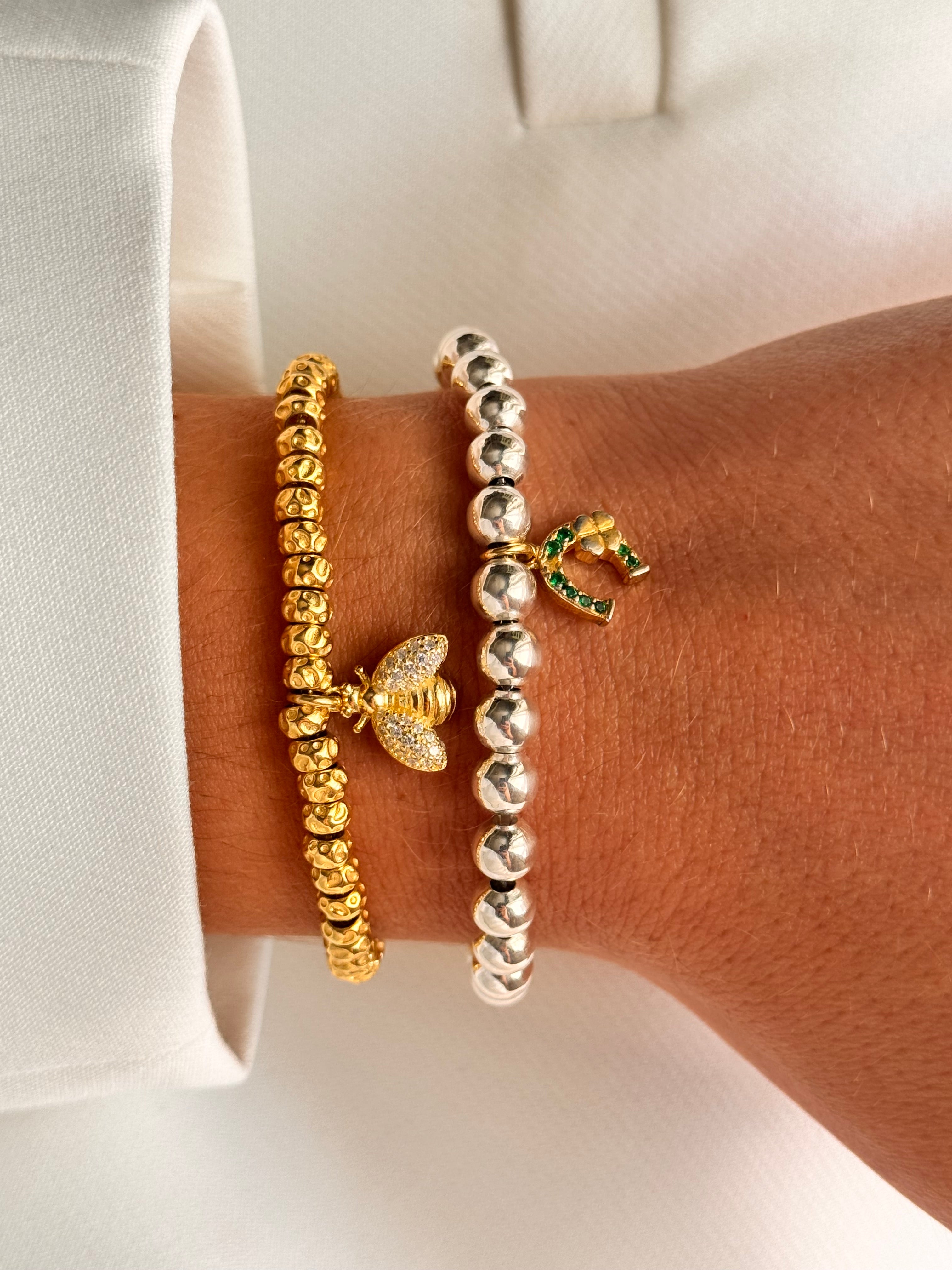 Crea il tuo Bracciale Granelli Bombati e Tondeggianti ORO