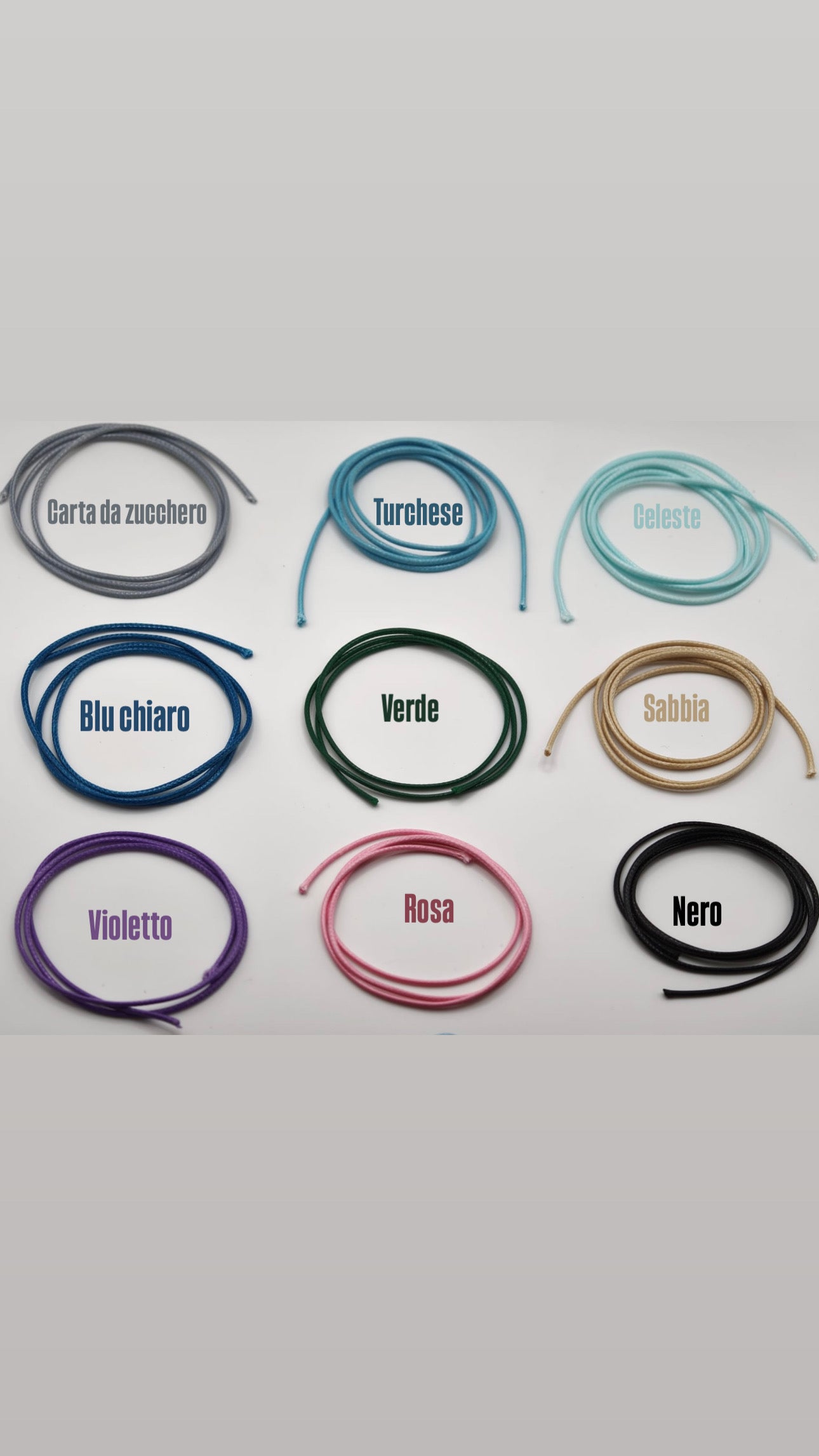 Collana Cordoncino con Granelli Argentati