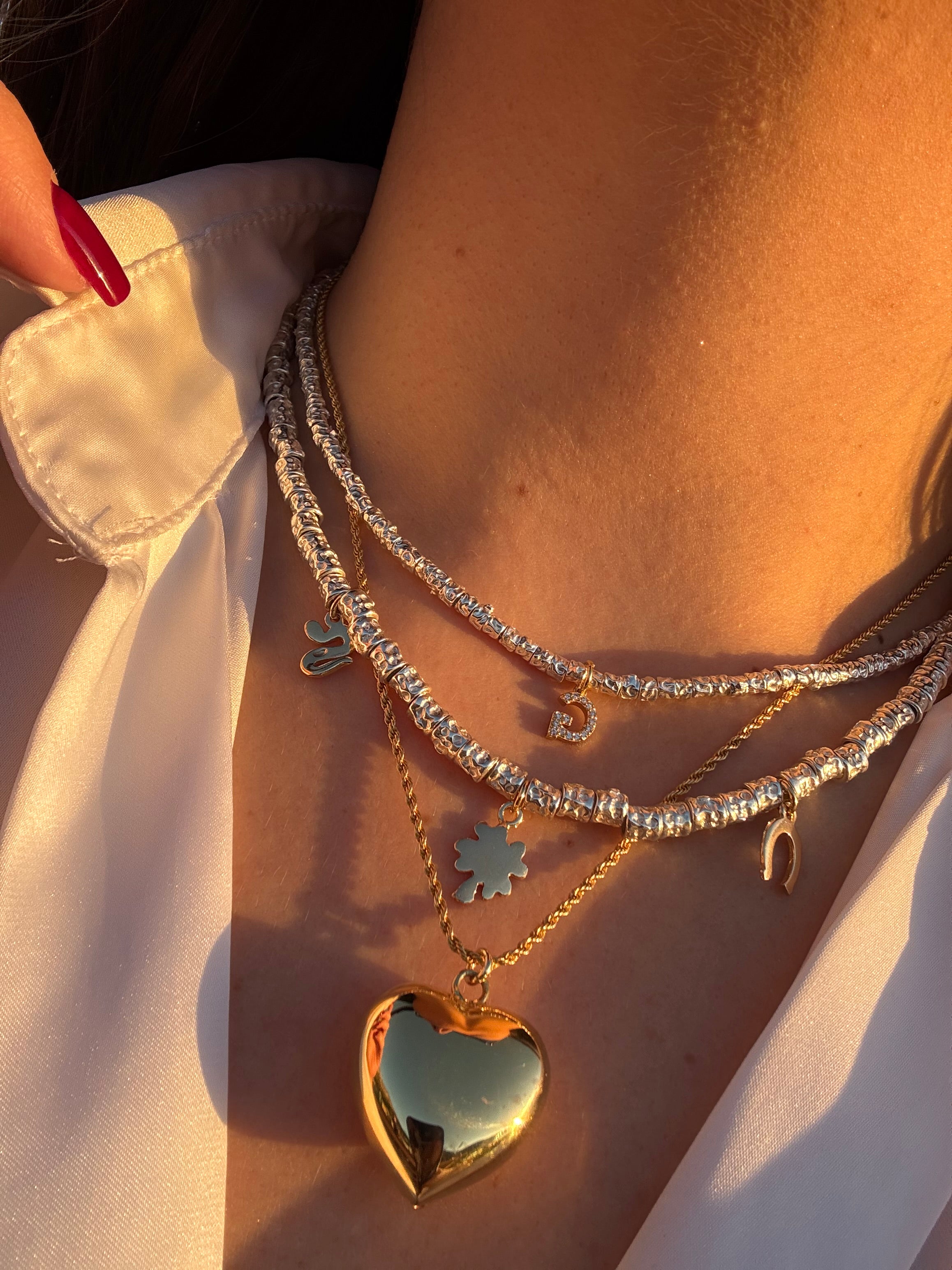 Collana Granelli Maxi e Charm