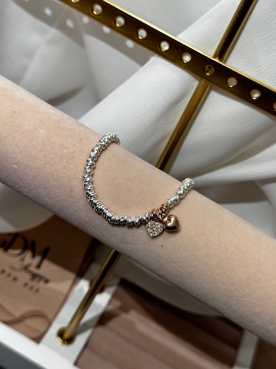 Bracciale Intreccio Cuoricini