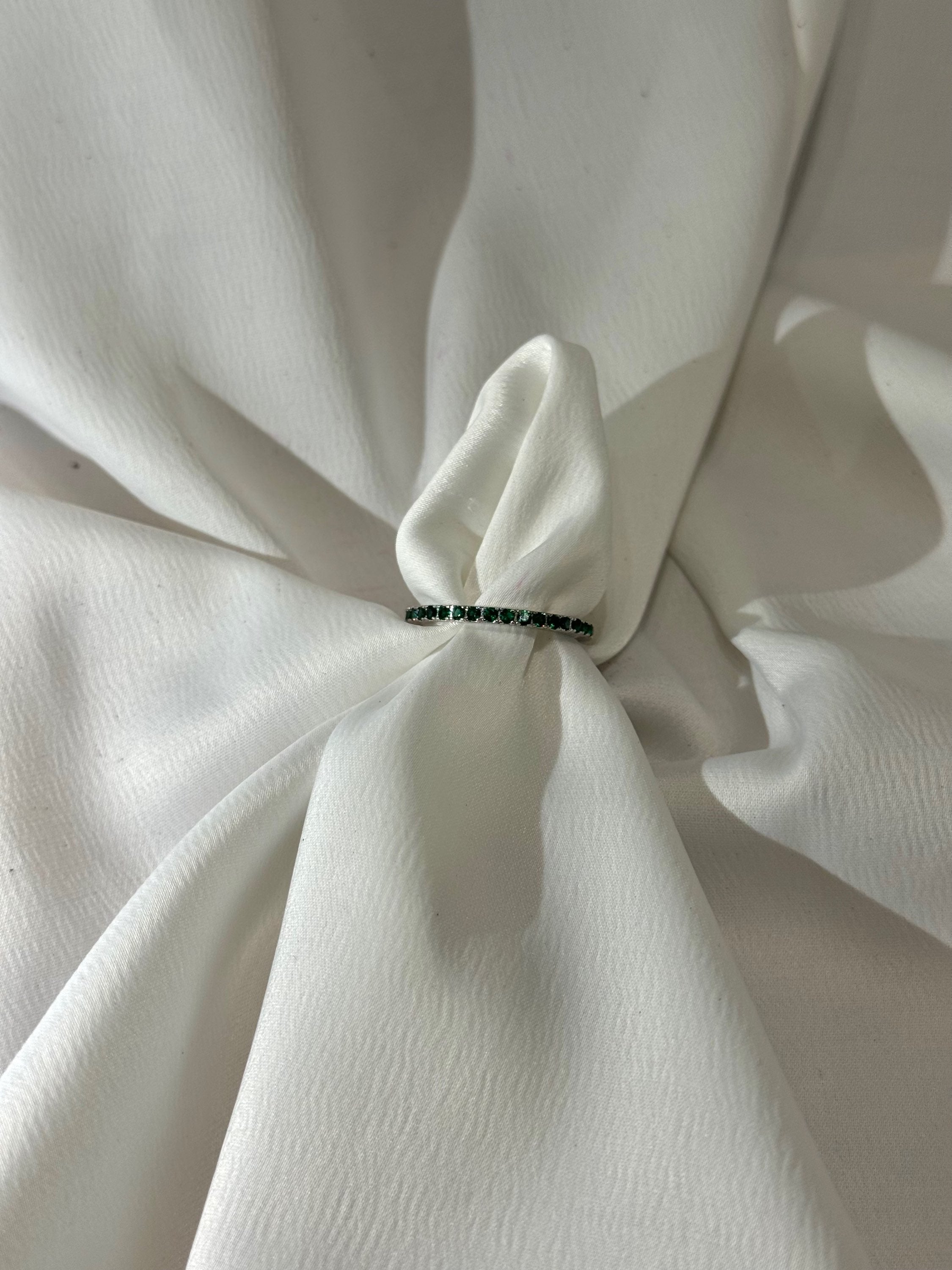 Anello con Zirconi Verdi