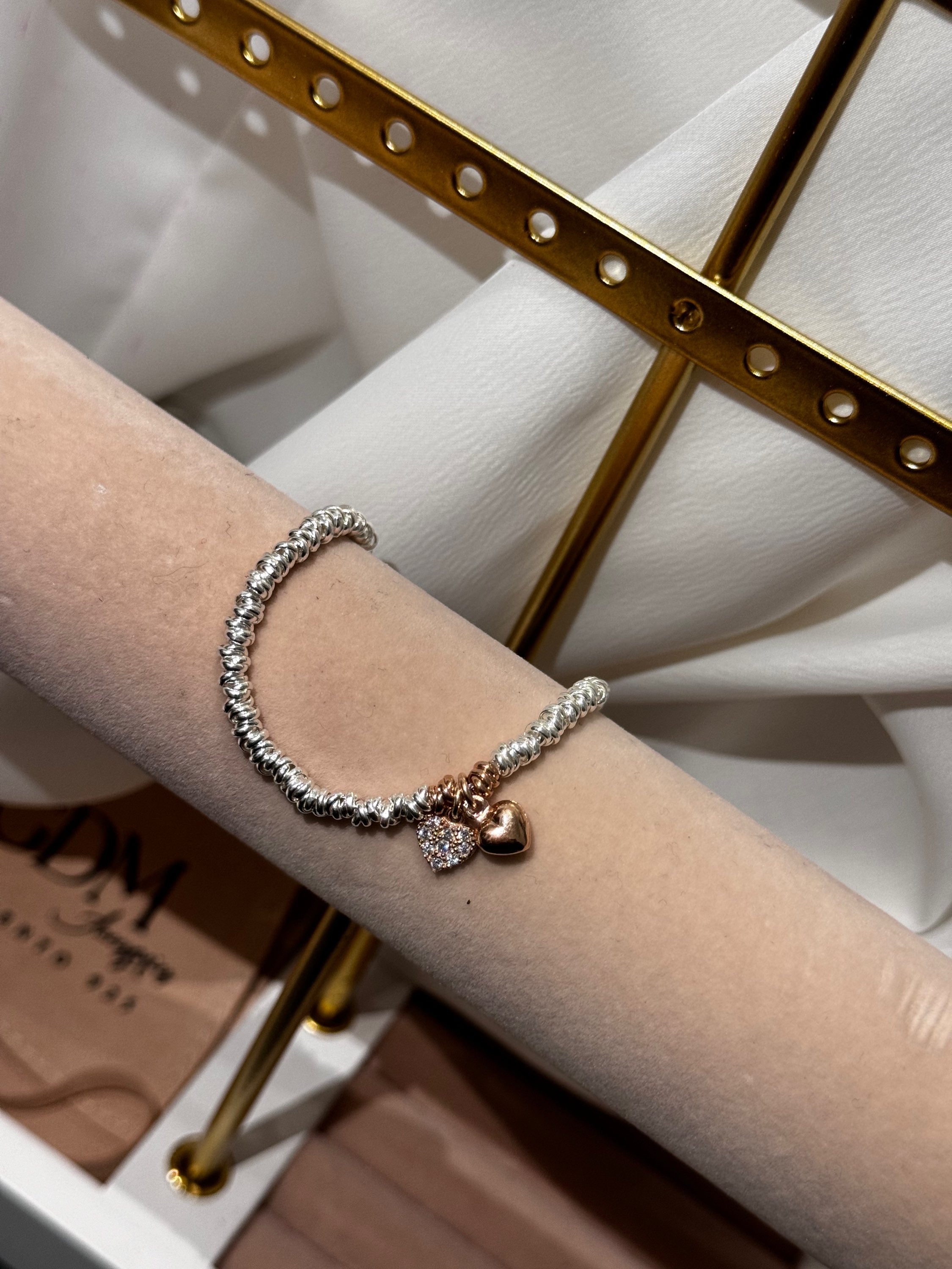 Bracciale Intreccio Cuoricini