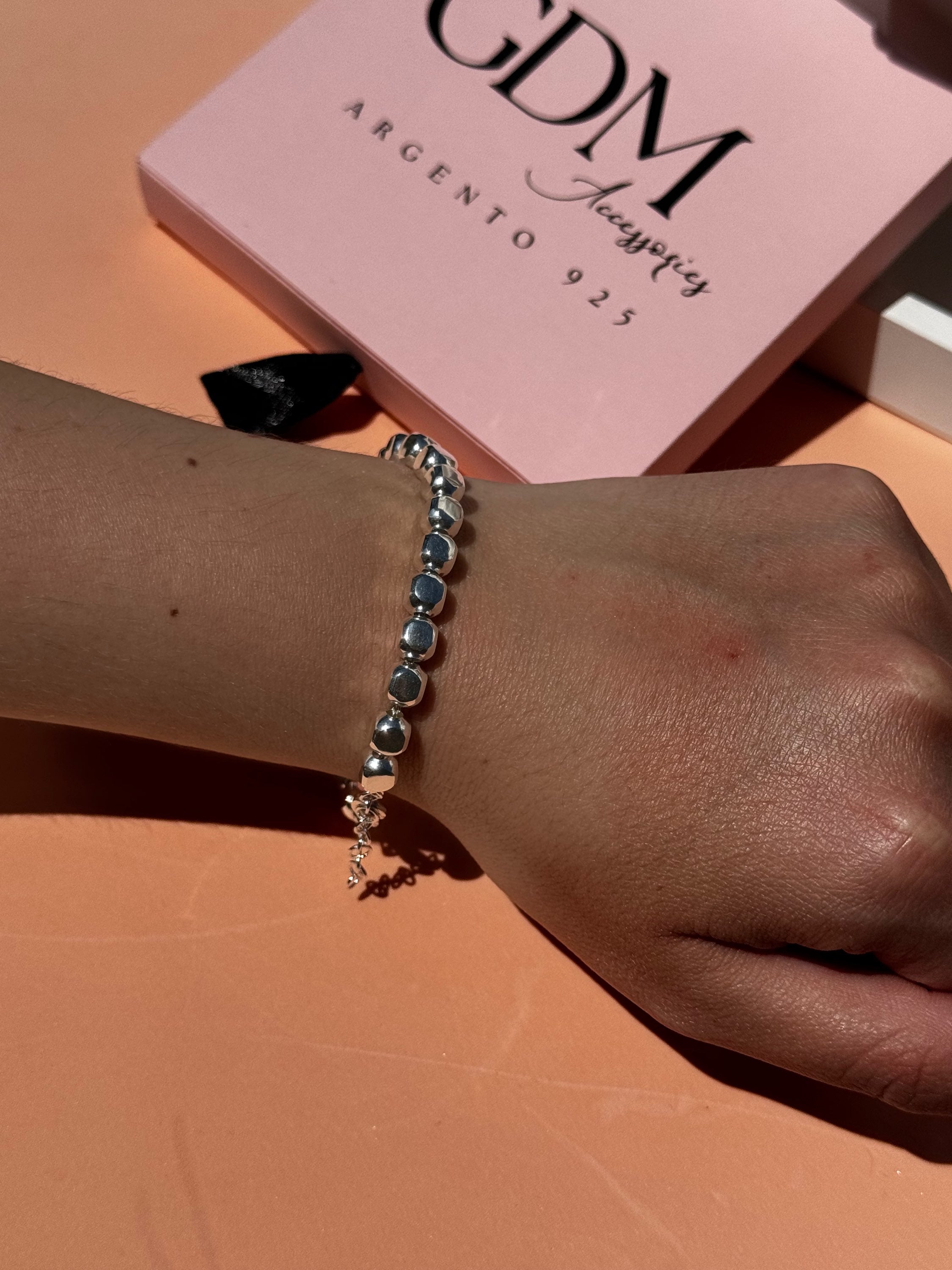 Bracciale Cubic chiusura a moschettone