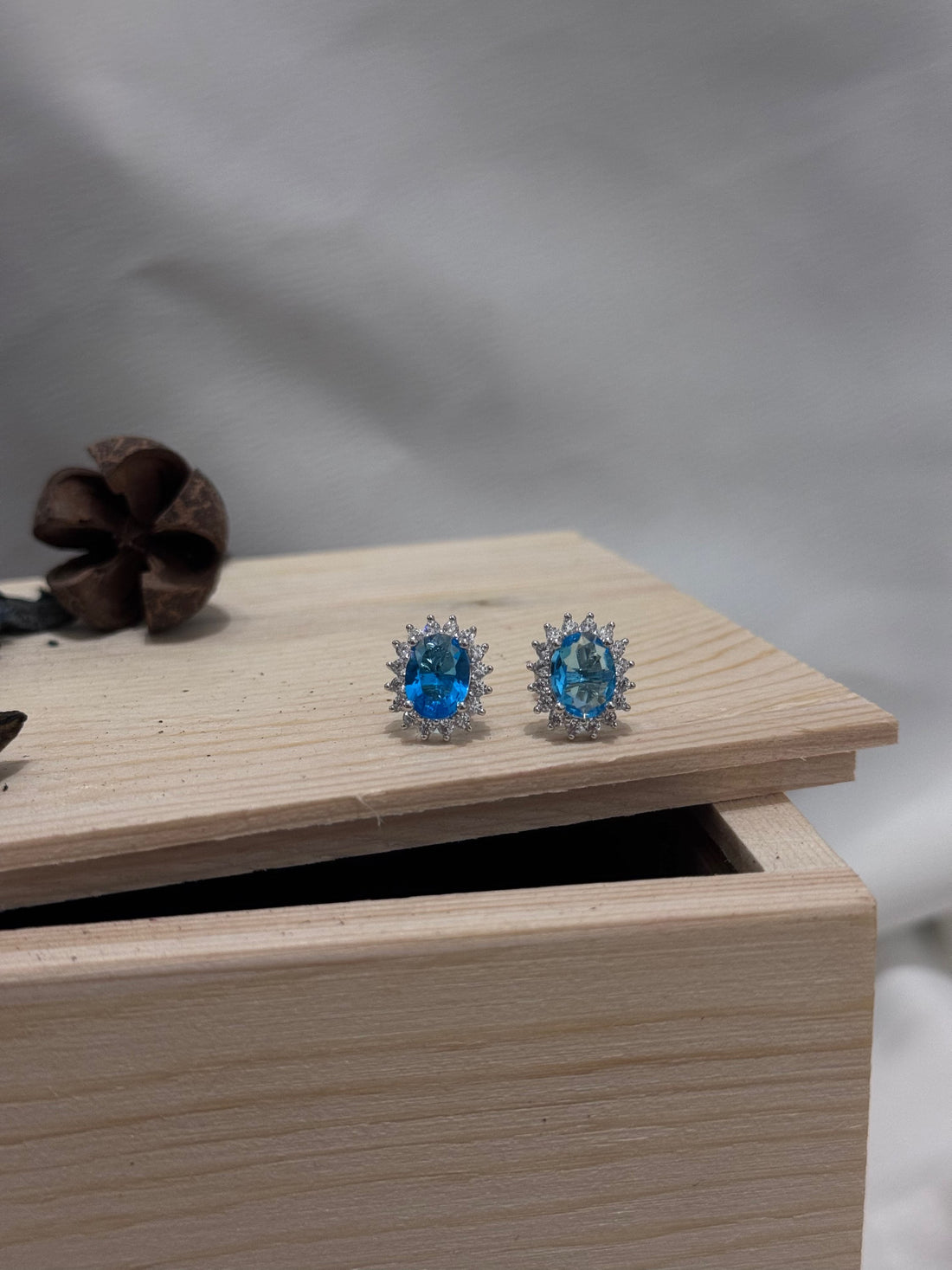 Orecchini con Zirconi Azzurri