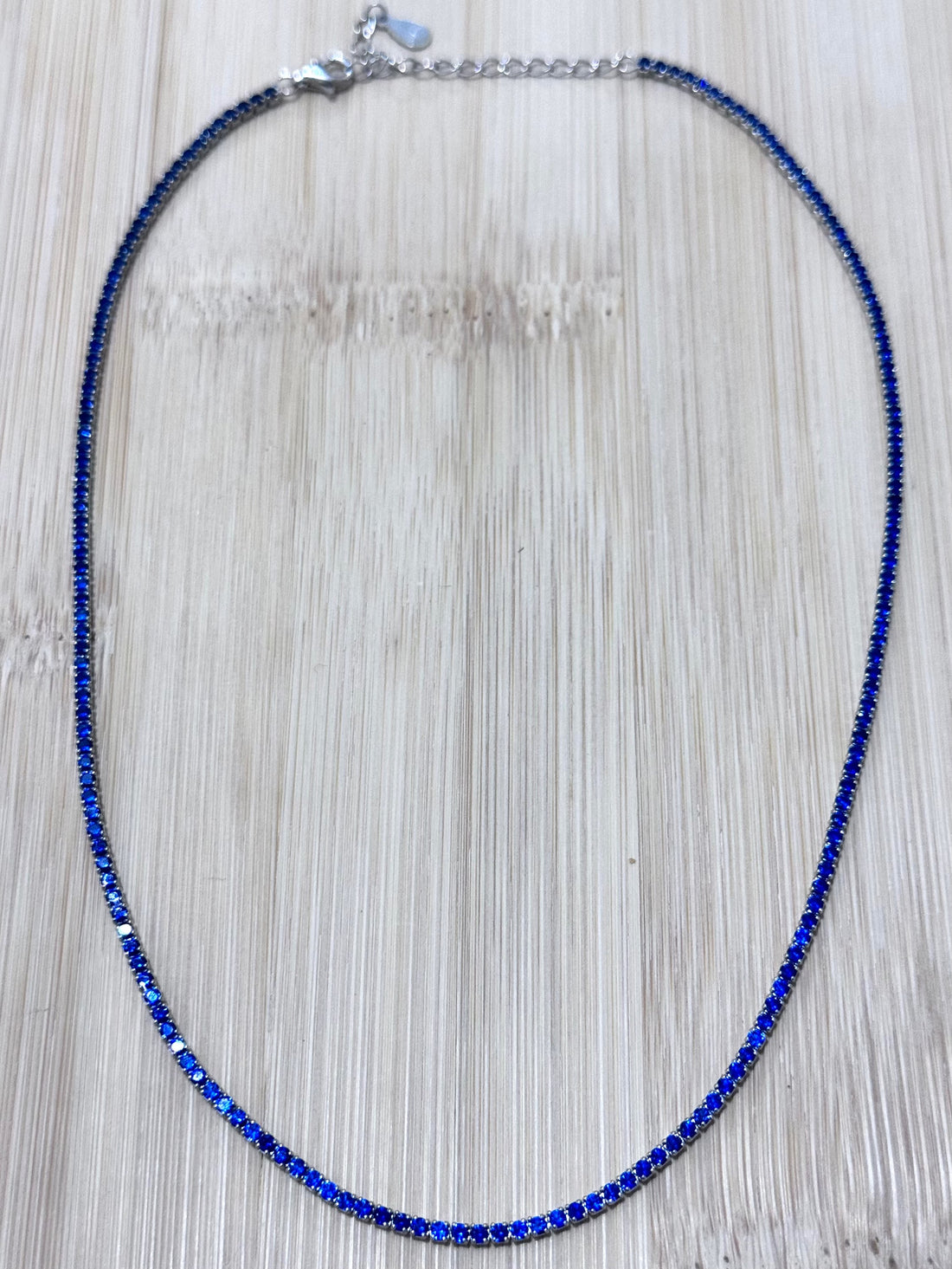 Collana Tennis Blu
