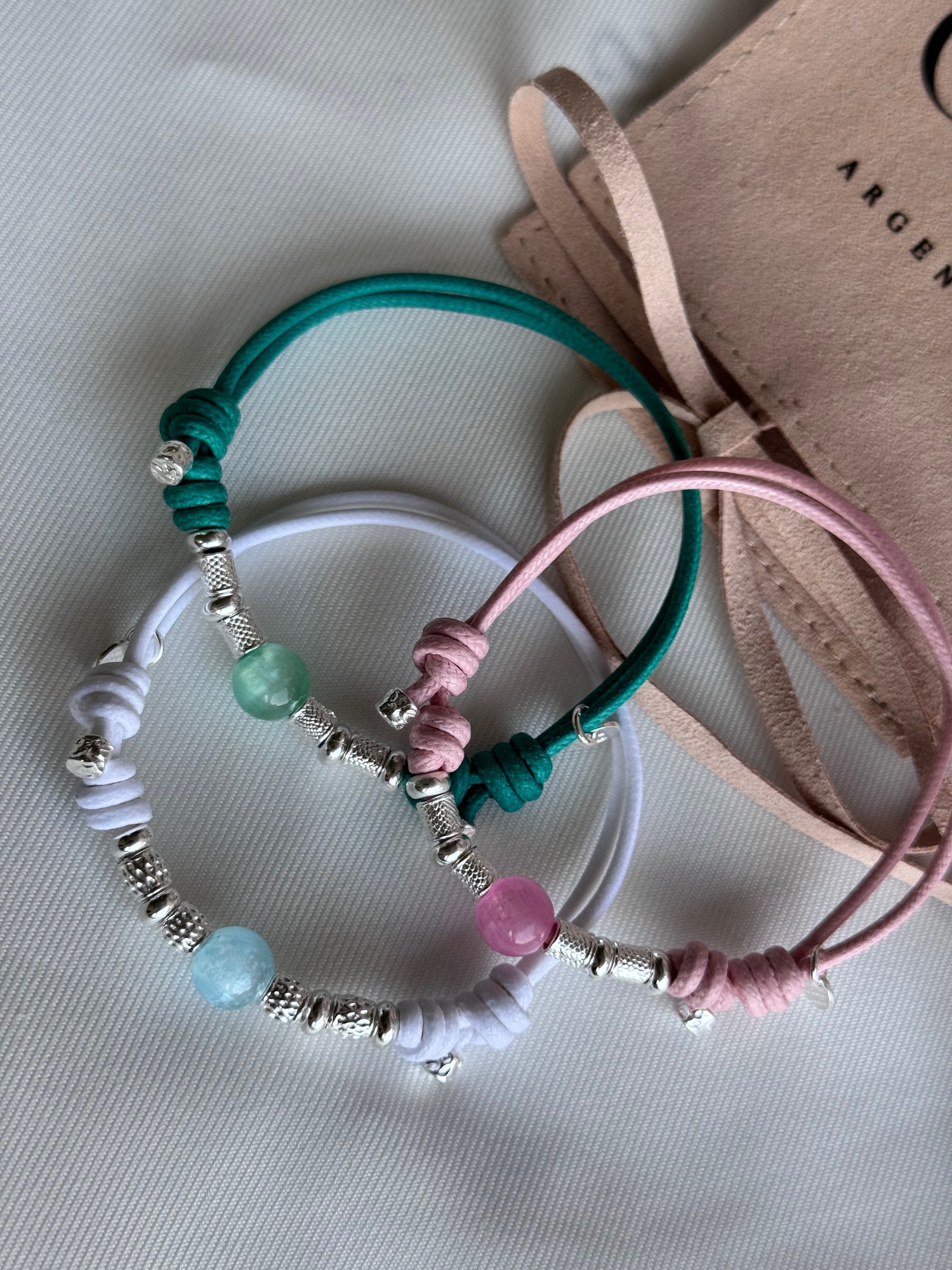 Bracciale Cordoncino con Pepite e Sfera