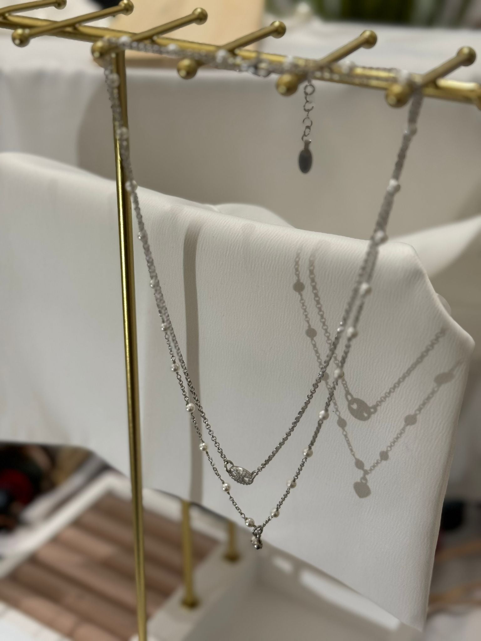 Collana con ciondolo cuore e perle