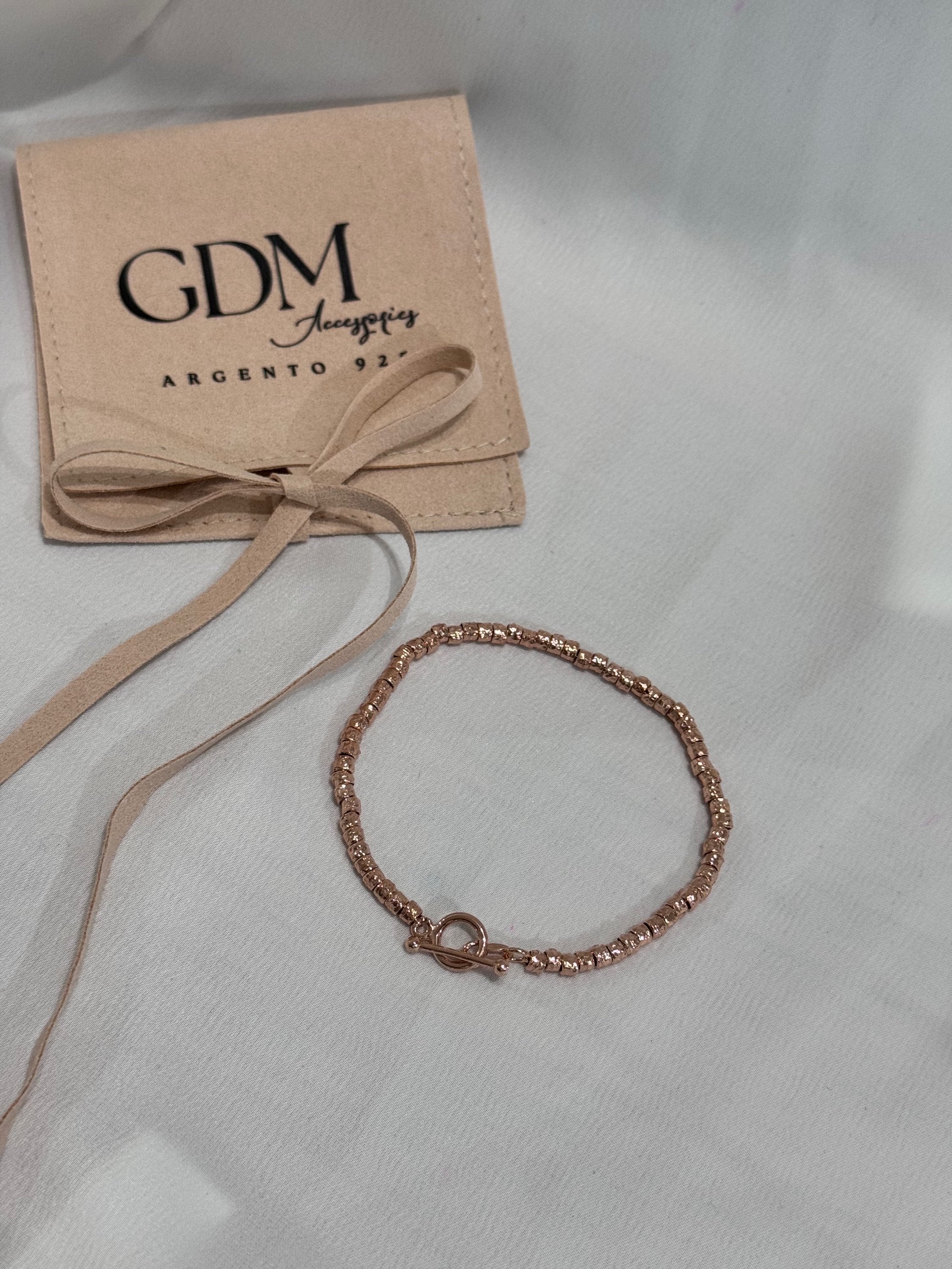 Bracciale Pepite rosa - gold