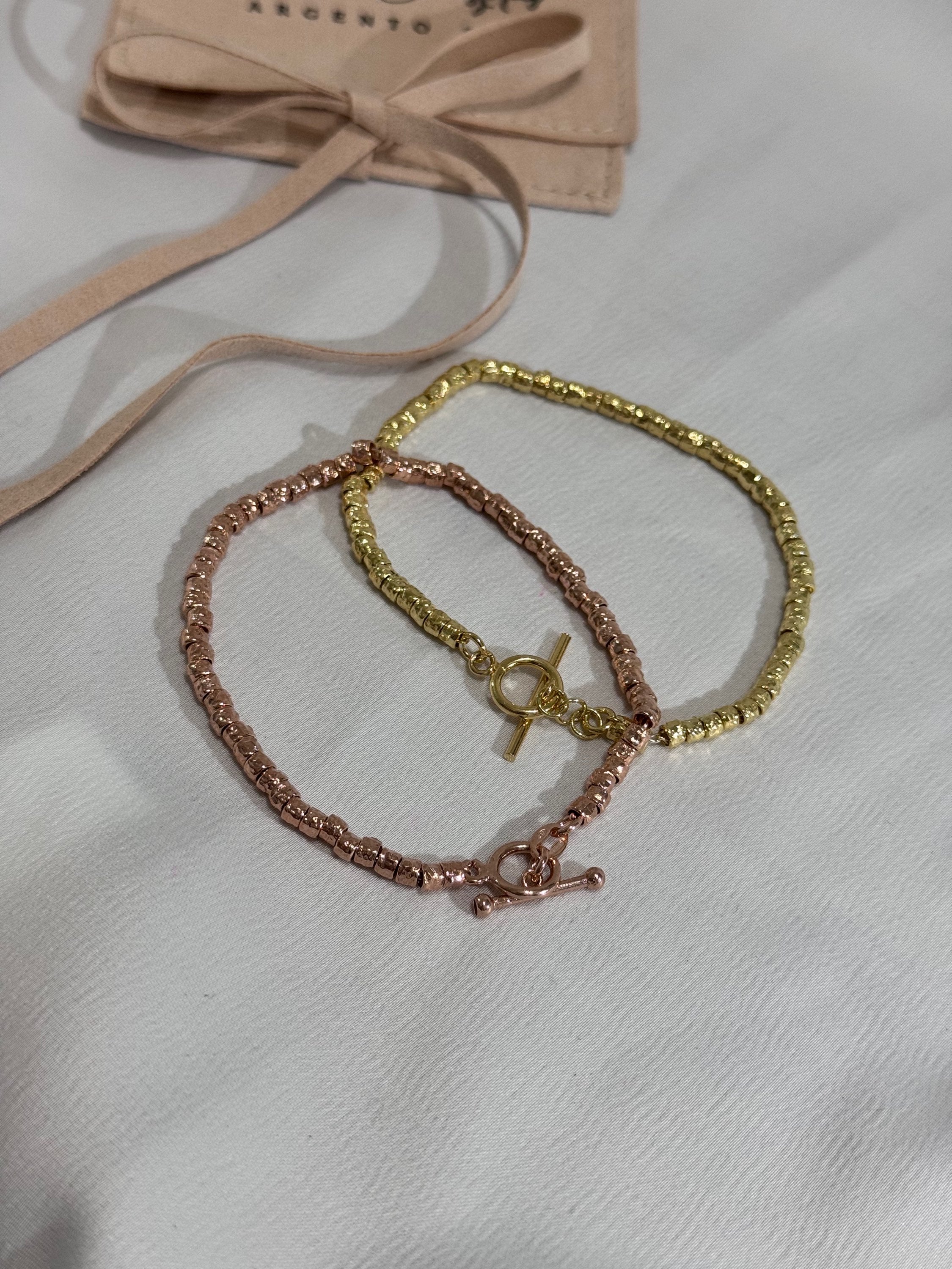 Bracciale Pepite rosa - gold