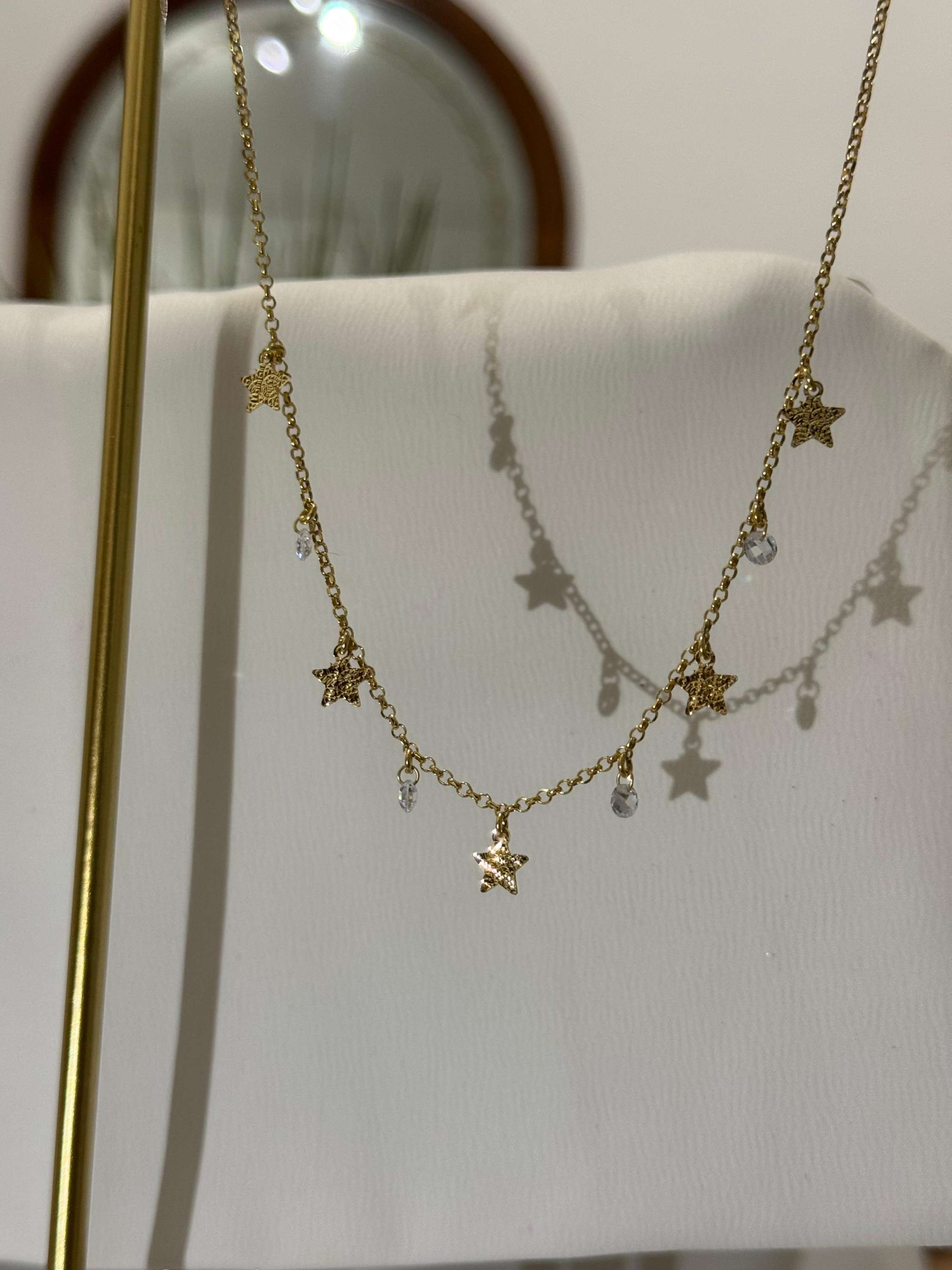 Collana in argento 925 Gold con ciondoli.