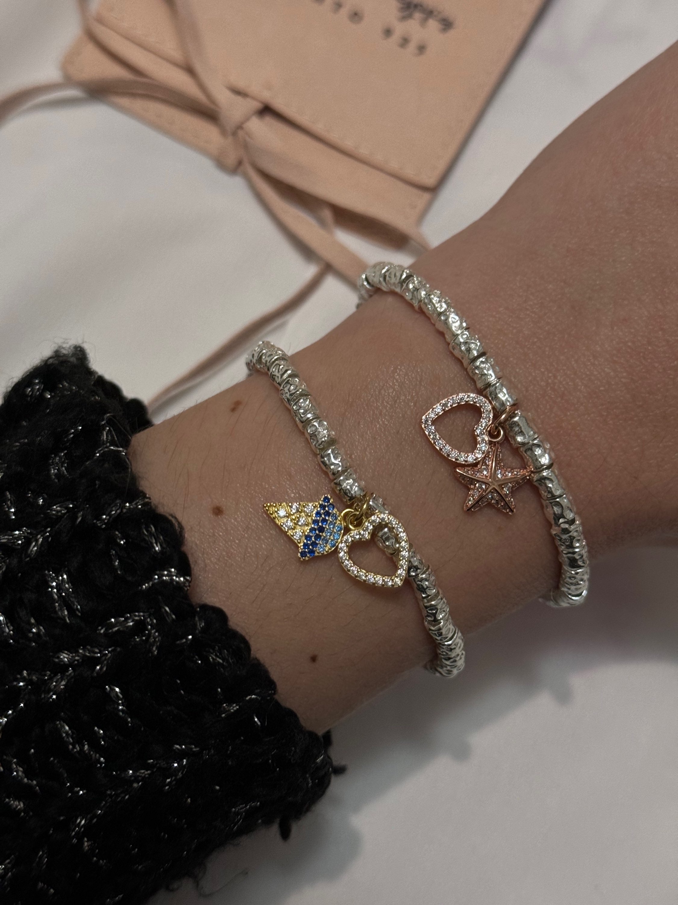 Bracciale Pepite Maxi doppio Charm