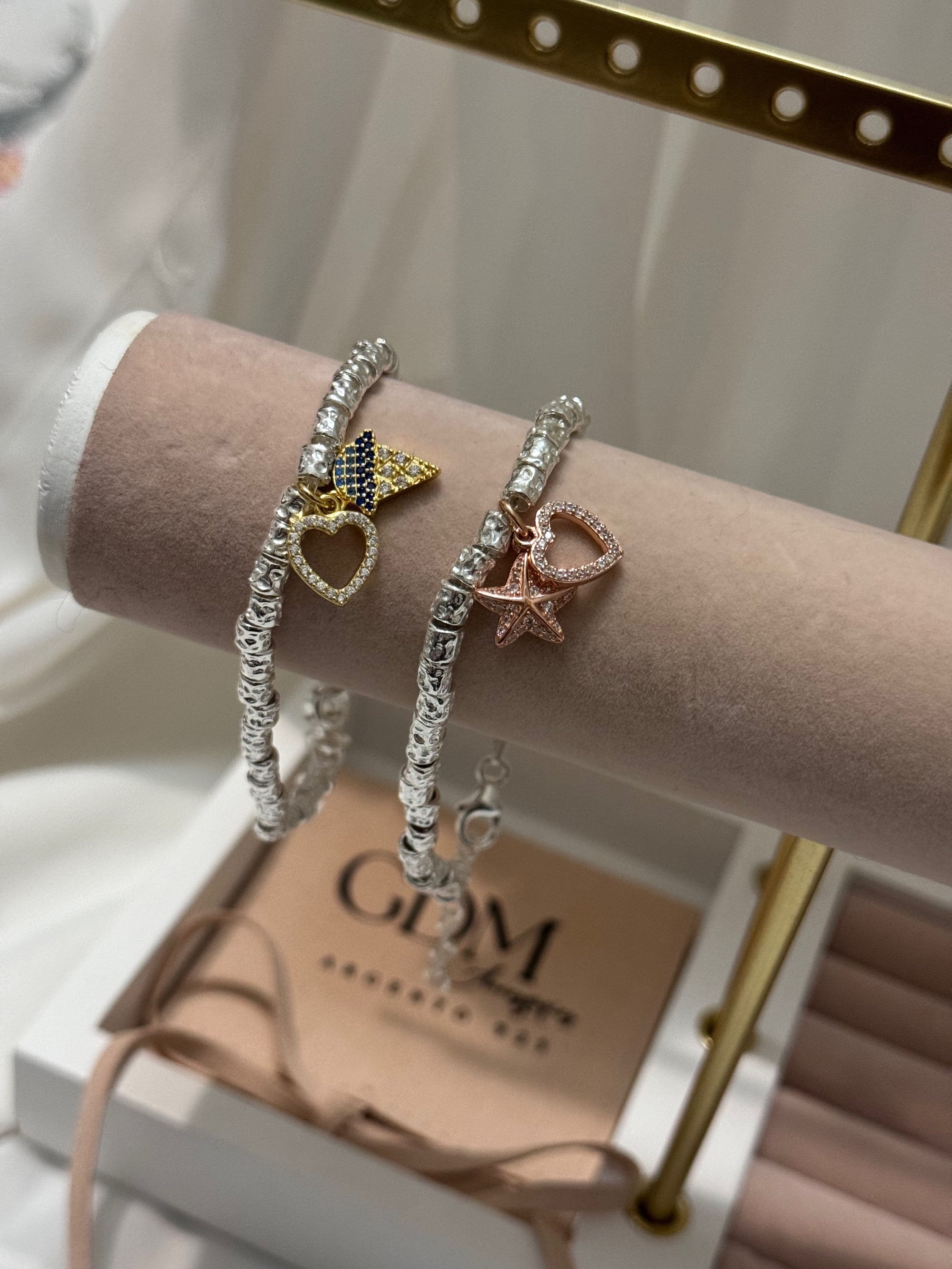 Bracciale Pepite Maxi doppio Charm