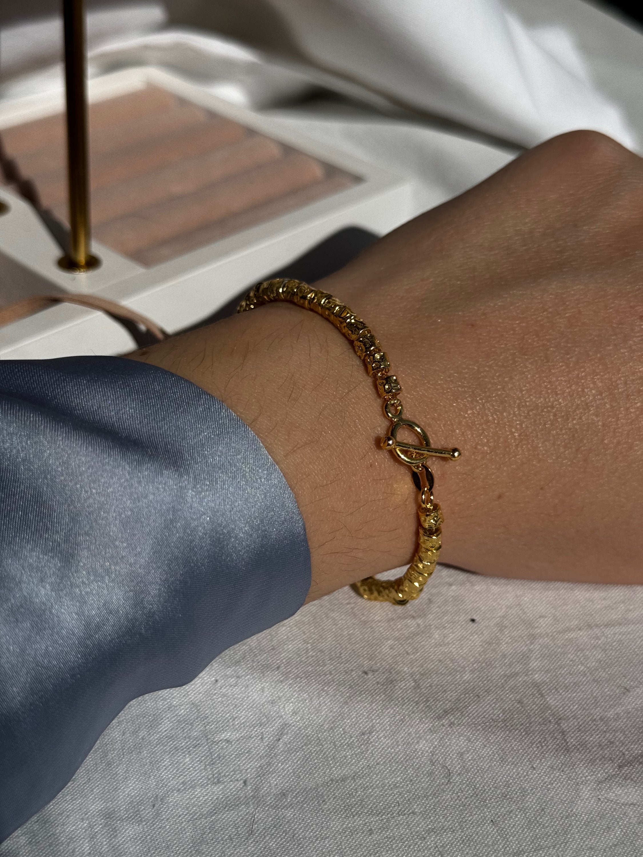 Bracciale Pepite Maxi chiusura a T