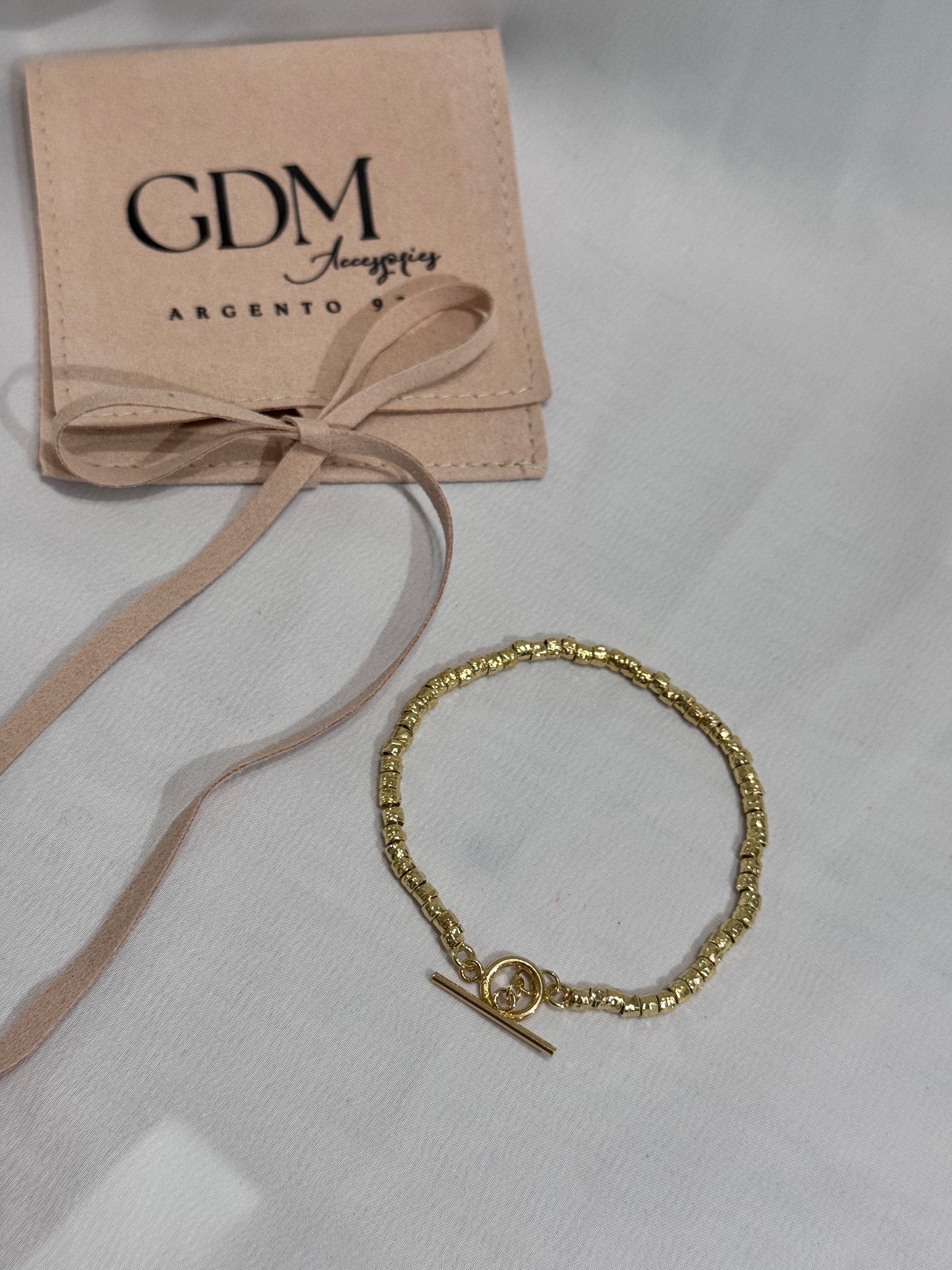 Bracciale Pepite rosa - gold