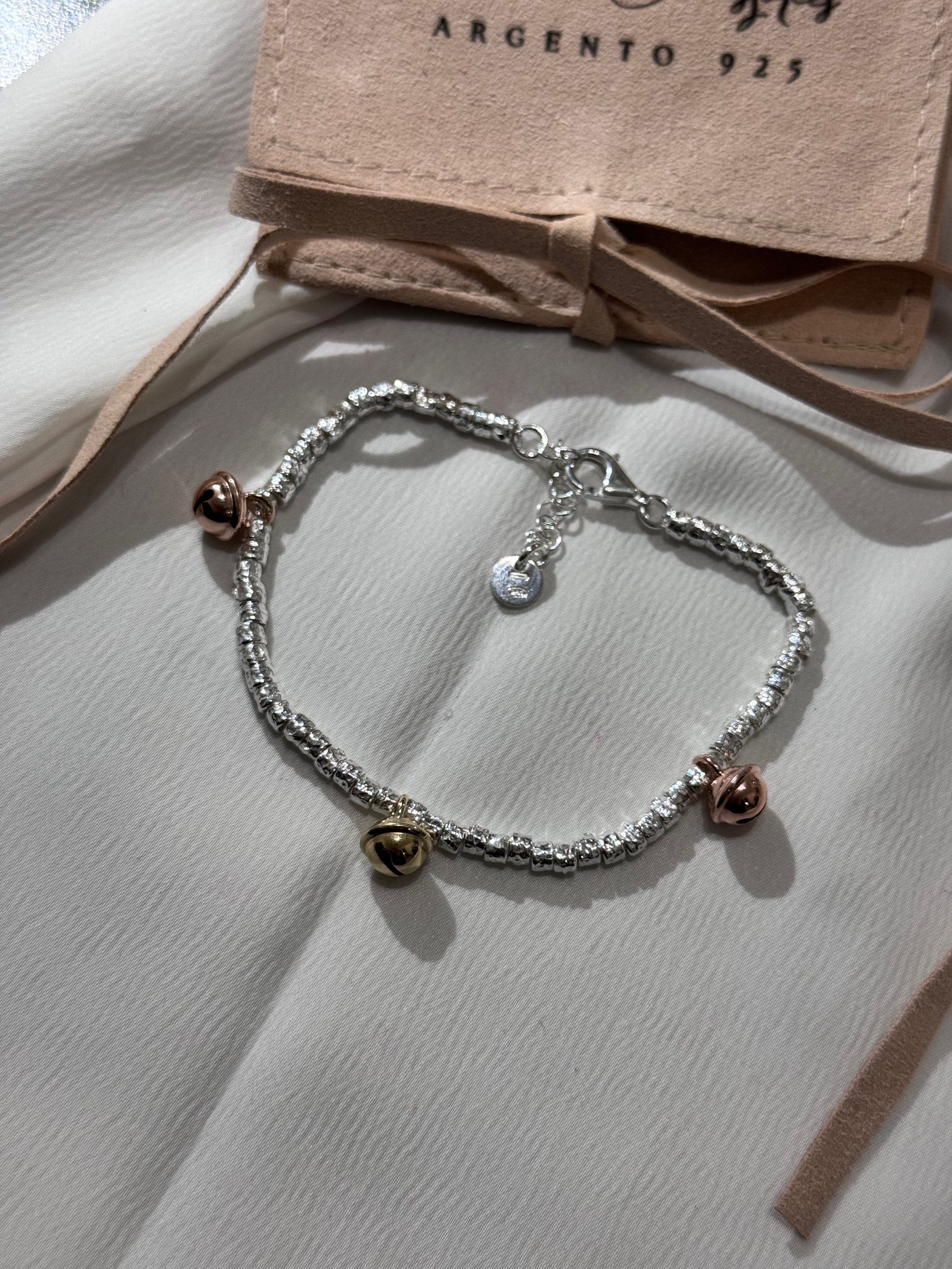 Bracciale Charms Rosa - Gold