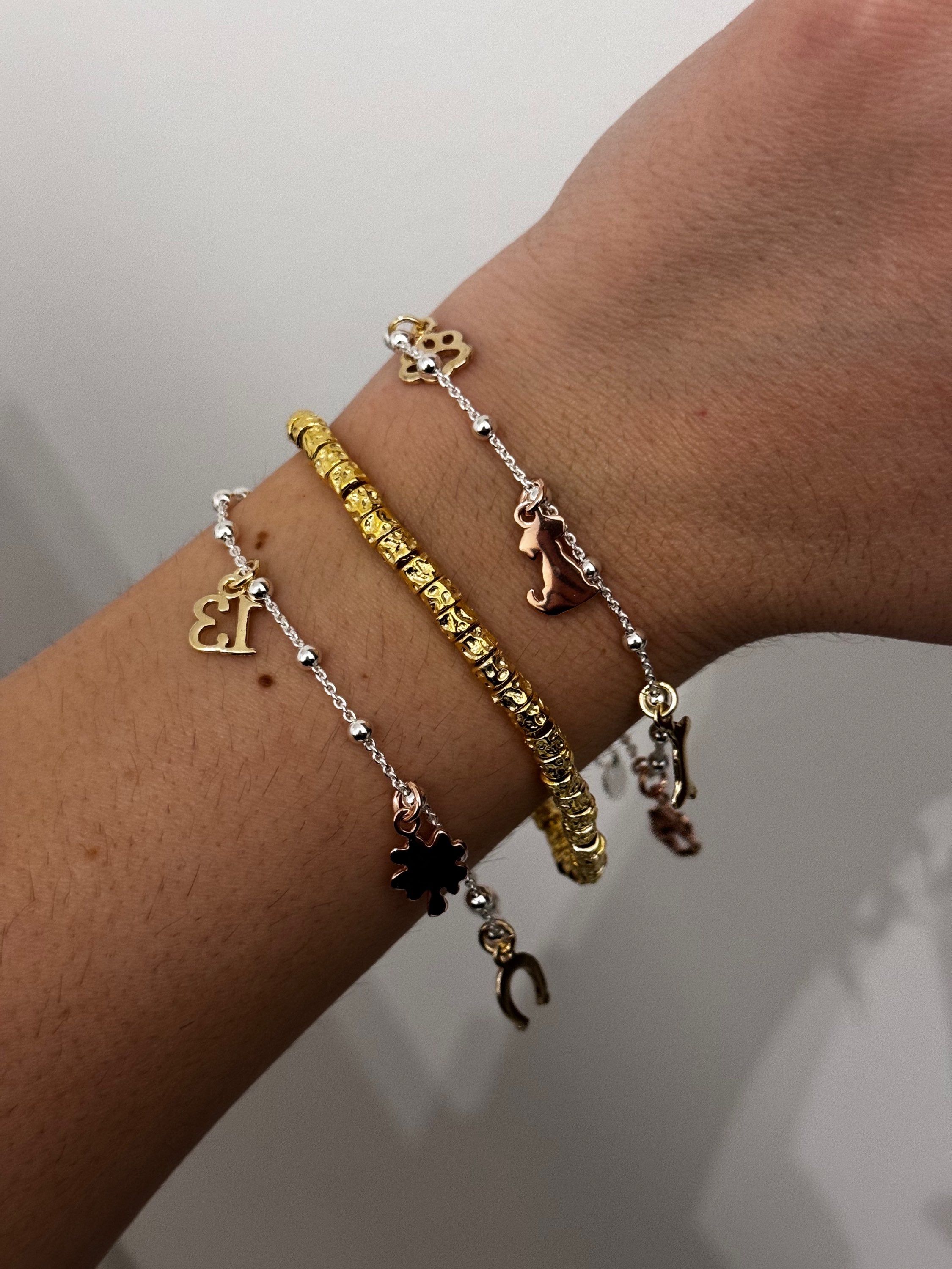 Bracciale Gold pepite maxi - chiusura a T