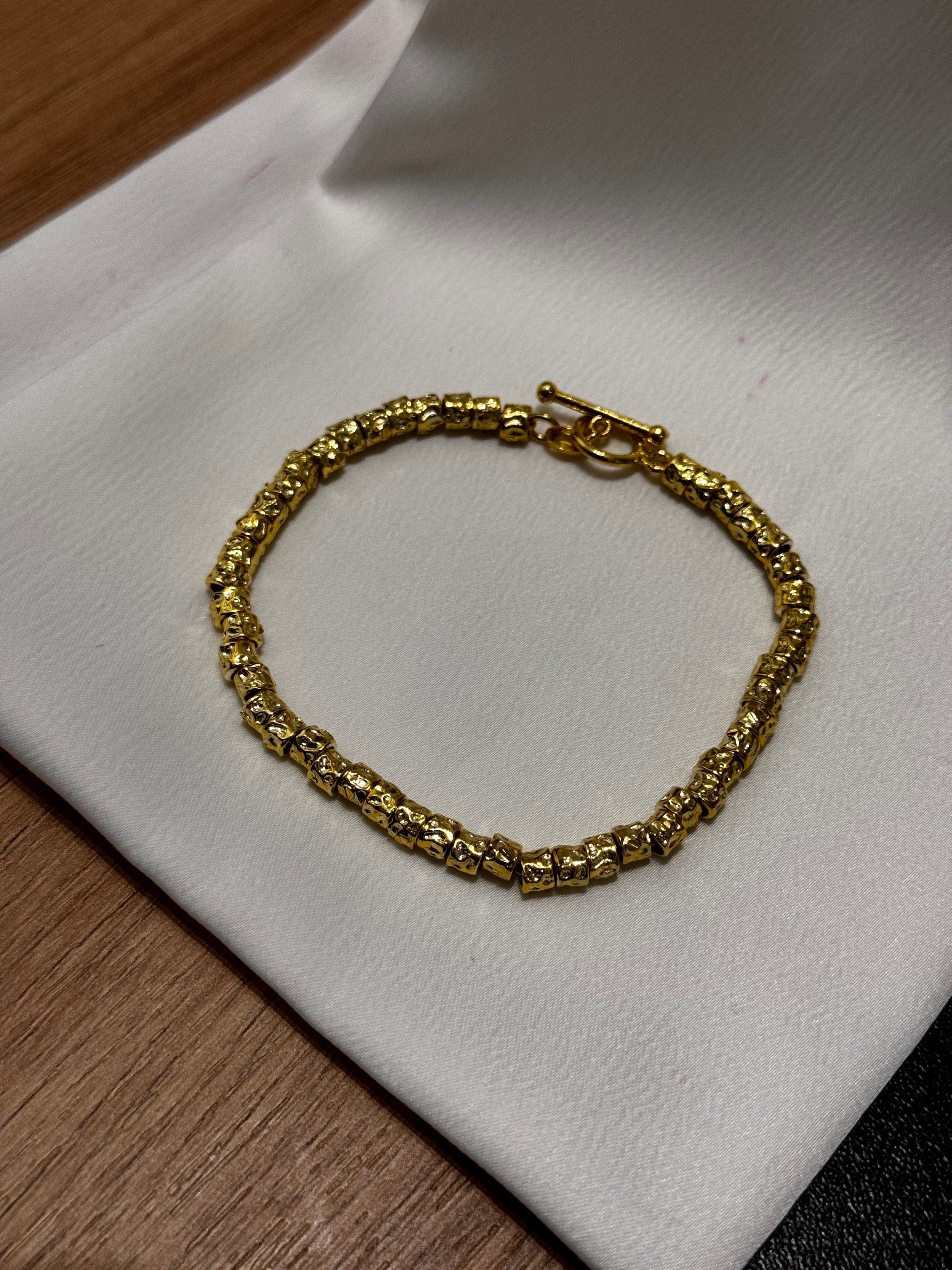 Bracciale Gold pepite maxi - chiusura a T