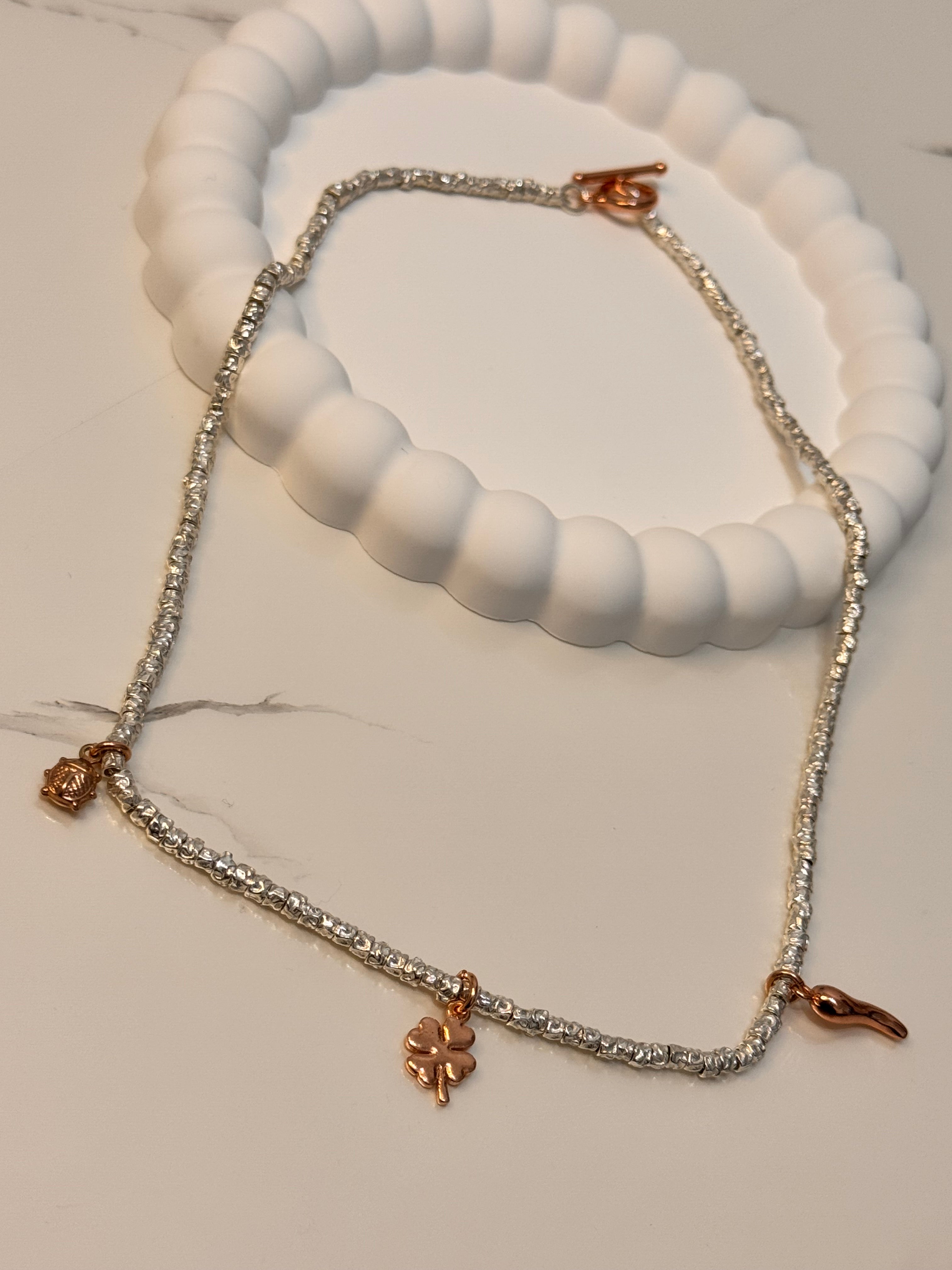 CREA LA TUA COLLANA GRANELLI - charms rosa