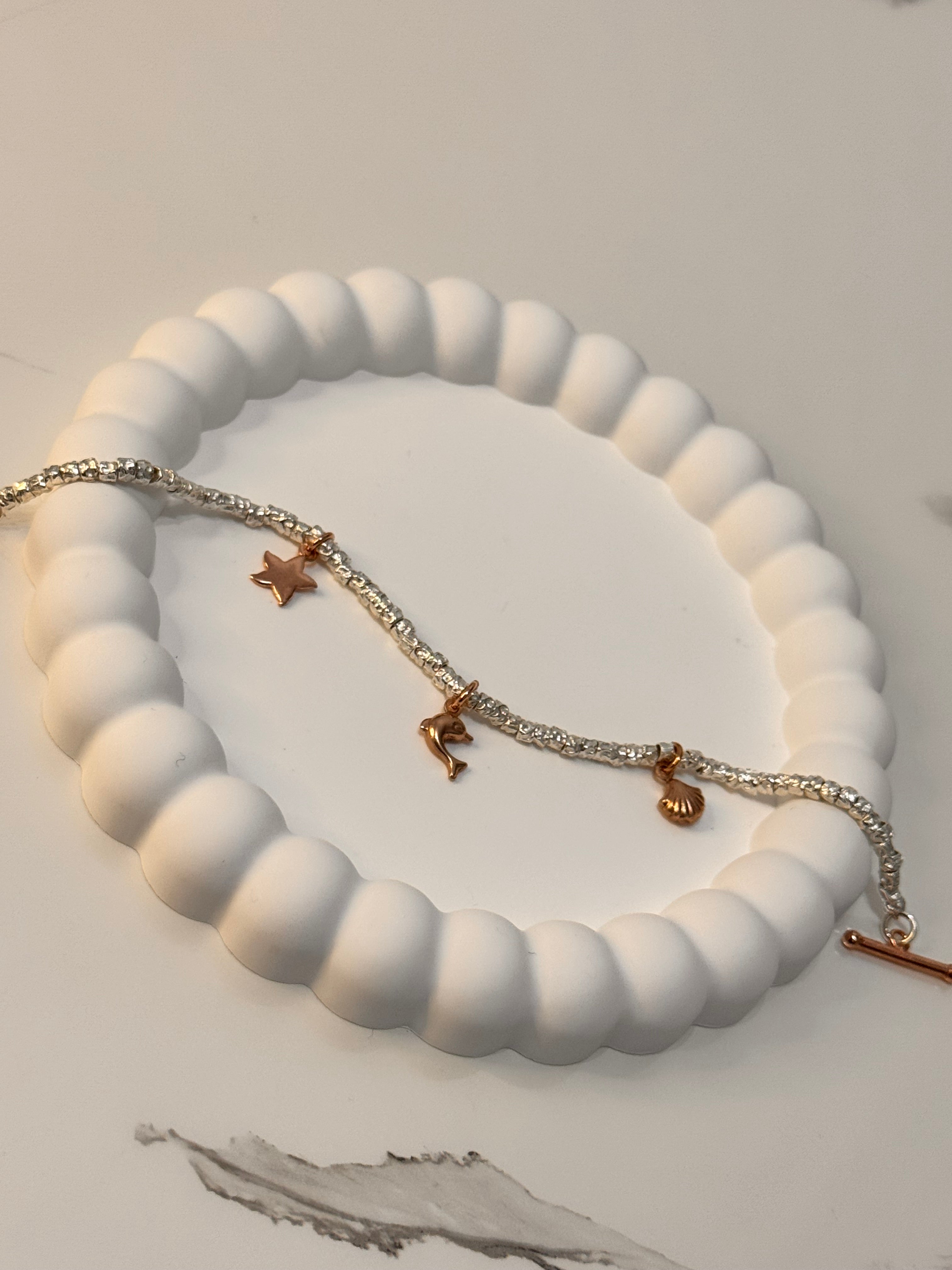 CREA IL TUO BRACCIALE GRANELLI - charms rosa