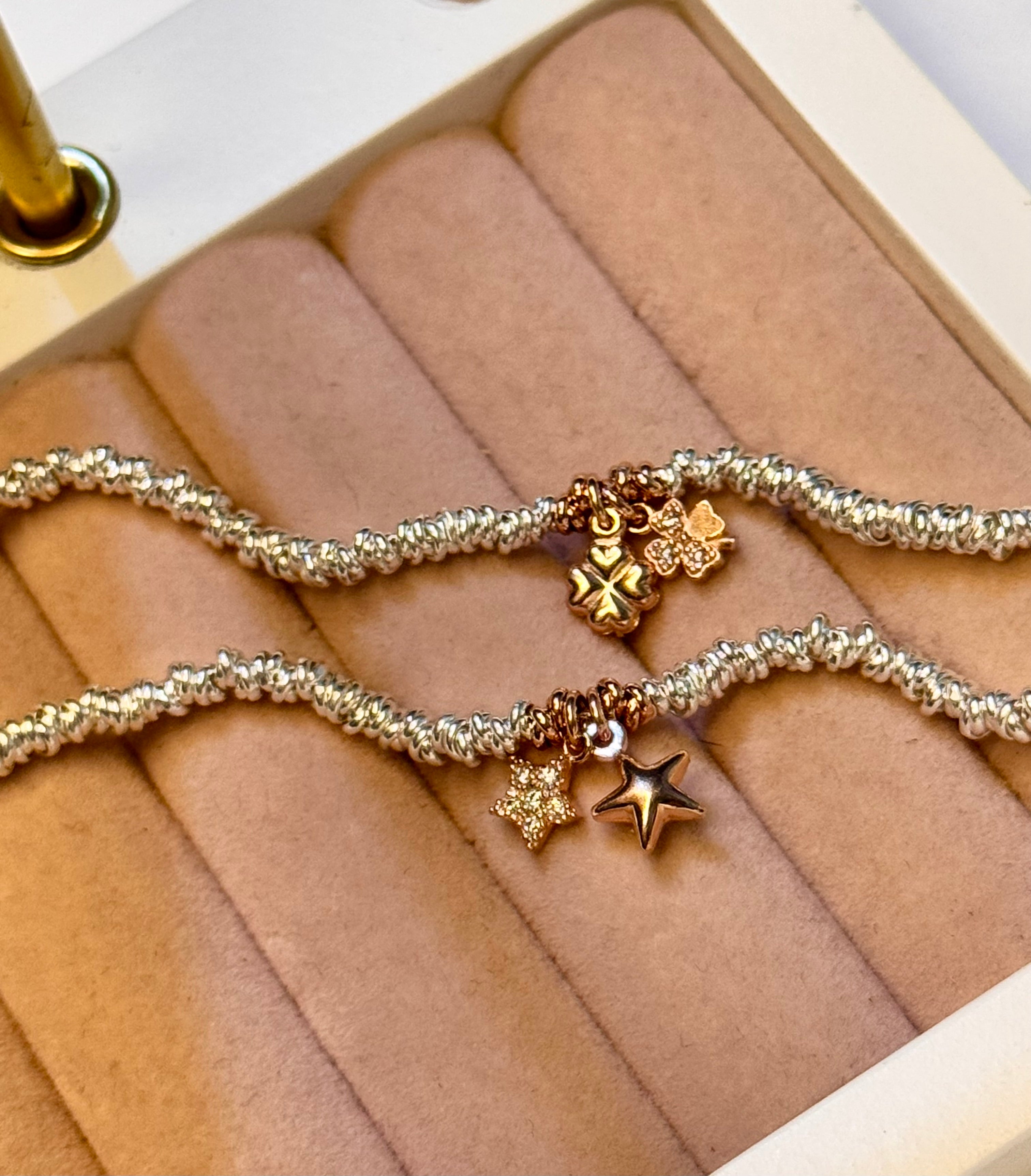 Bracciale Intreccio Charm Stella - Quadrifoglio