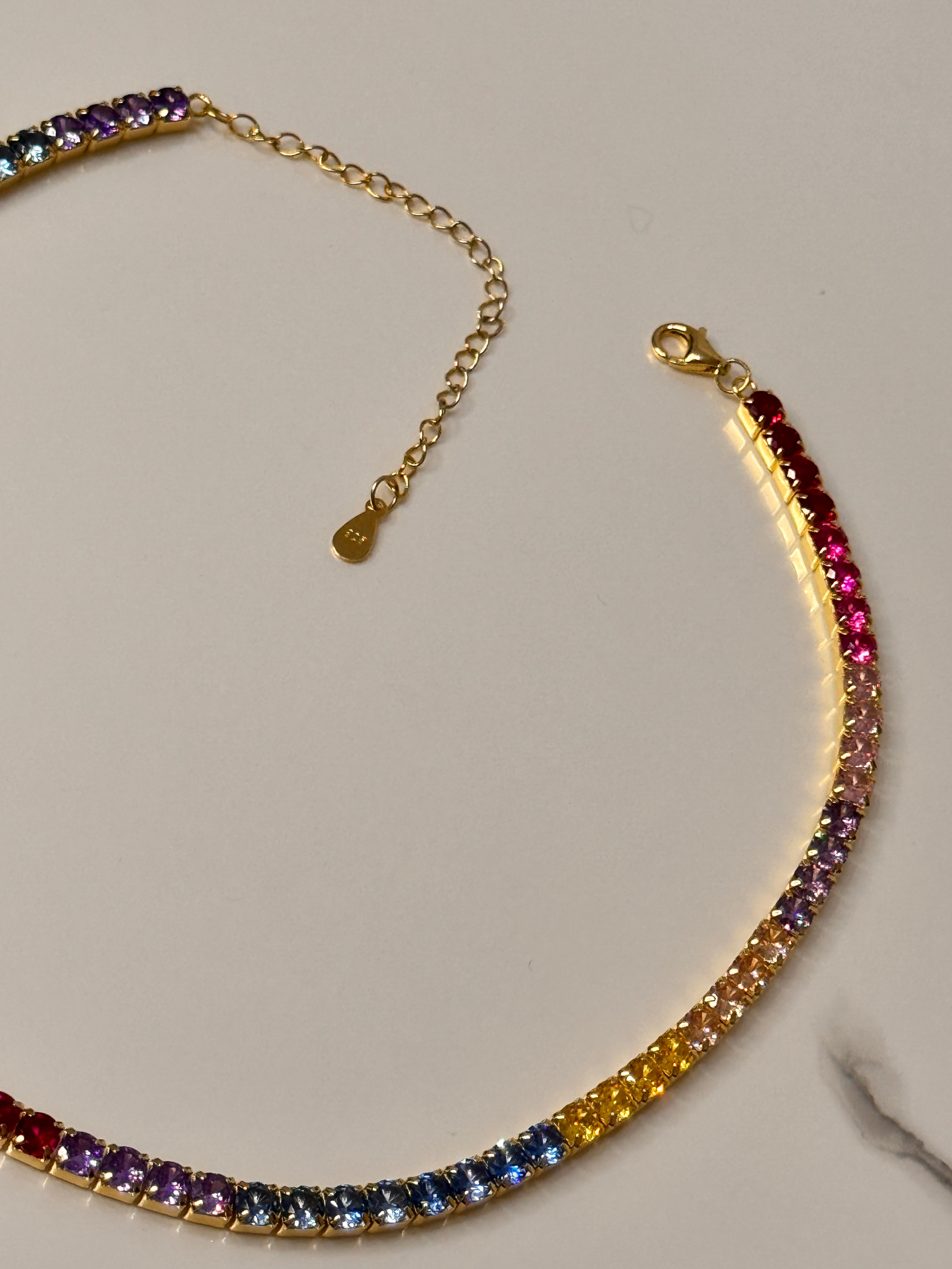 Collana Tennis Multicolor